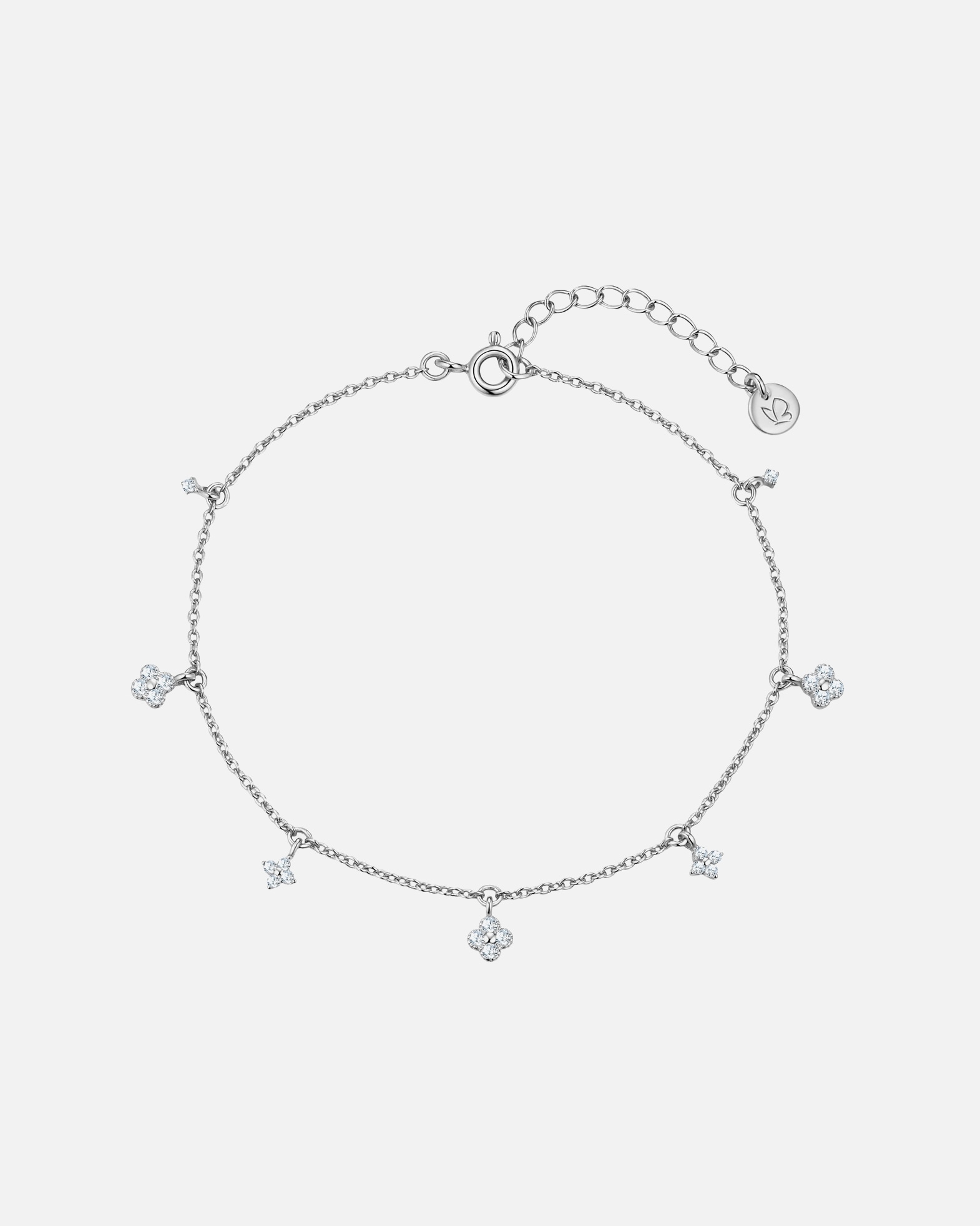 Armband für Weiblich Glanzstücke München Armband aus Sterling Silber in silber mit Zirkonia 17,0 cm Basislänge + 3,0 cm Verlängerung