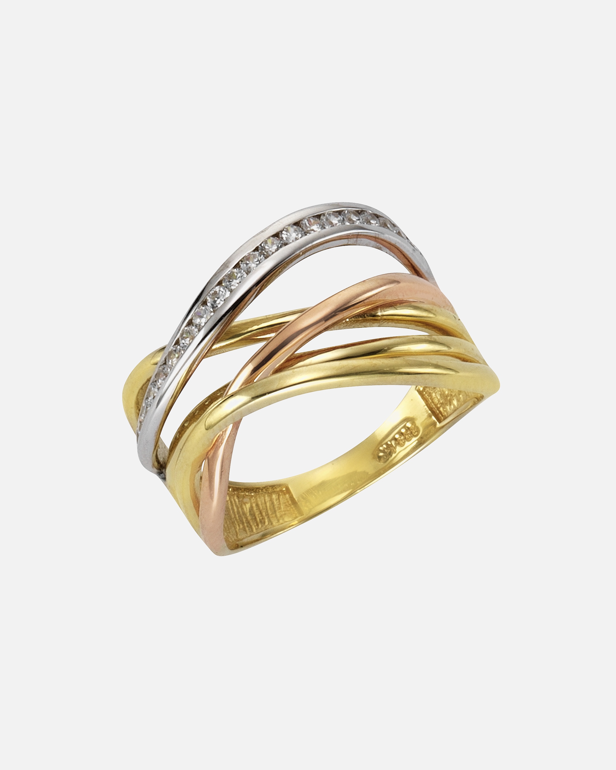 Ring für Weiblich Fascination by Ellen K. Ring 333/- Gold Zirkonia weiß 017 (53,5)