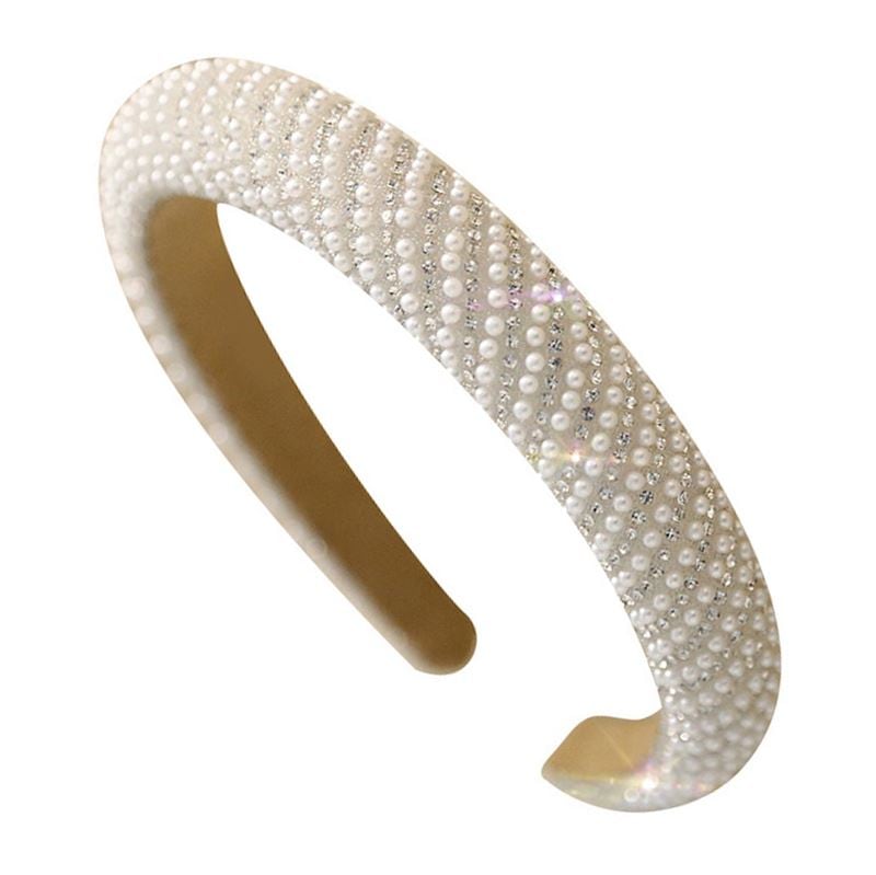 SOHO Pearly Haarreif Weiß Coral