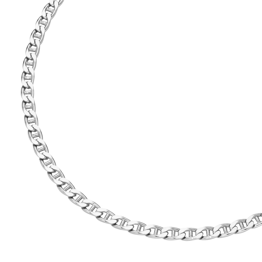 Smart Jewel Kette Stegpanzerkette diamantiert, massiv, Silber 925 45 cm Damen