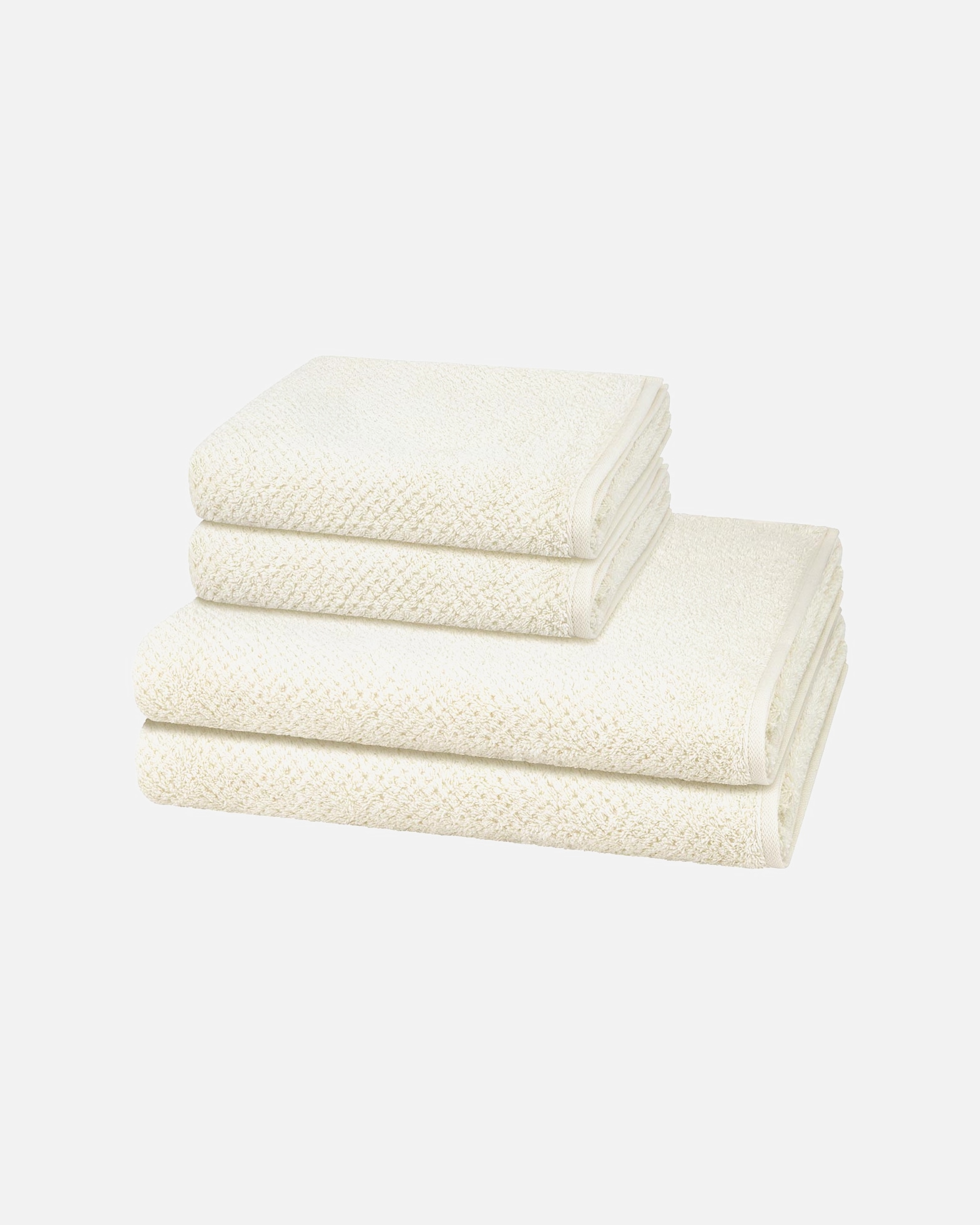 Handtuch für Unisex Cawö Handtuch-Set Pure (4-teilig) Natur