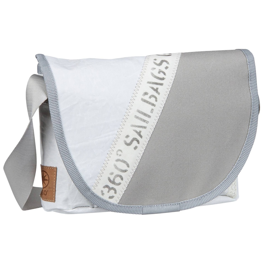 360Grad Umhängetasche Perle Stencil-Weiß/Grau Weiss Damen