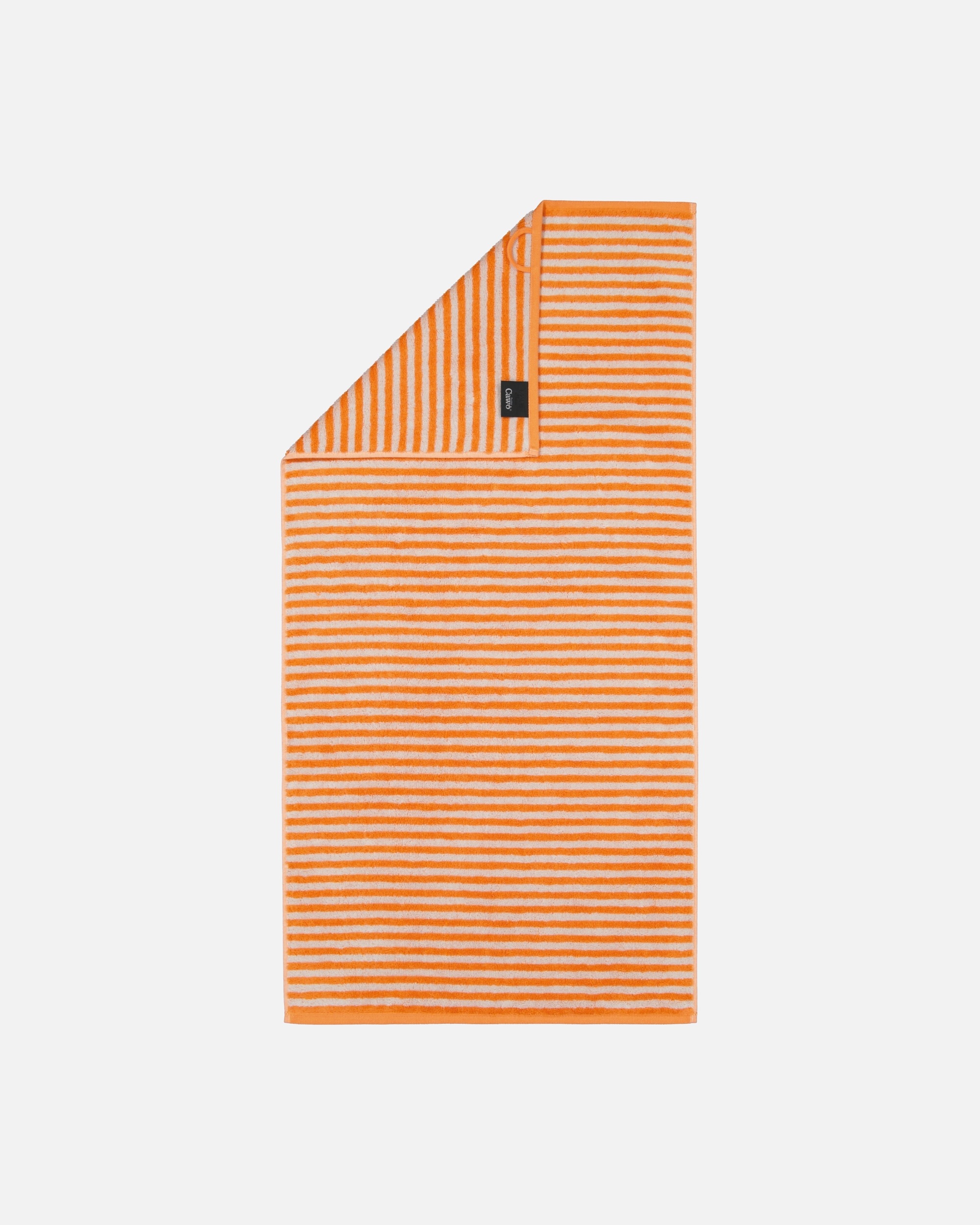 Handtuch für Unisex Cawö Cawö Handtücher Campus Ringel 955 mandarine - 33 Handtuch 50x100 cm