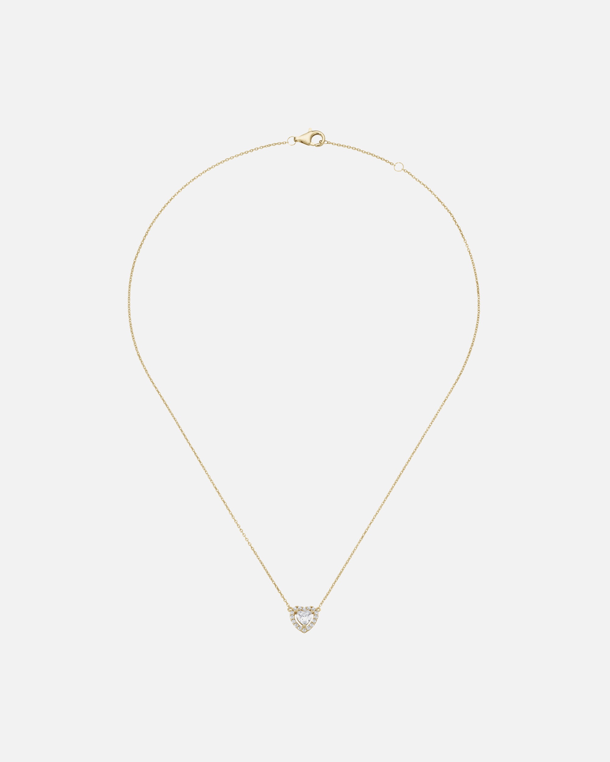Halskette für Unisex Smart Jewel Collier Herz mit weißen Zirkoniasteinen, Silber 925 Vergoldet