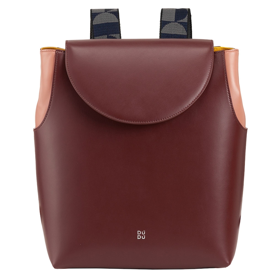DuDu City Rucksack Leder 30 cm burgundy Braun Herren