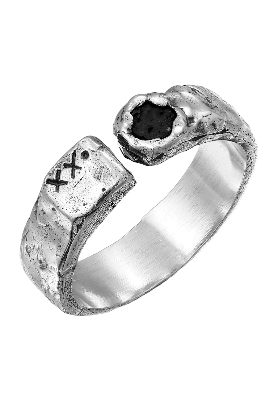 Haze & Glory Lava Edelstein Bandring 925 Sterling Silber 66 Herren