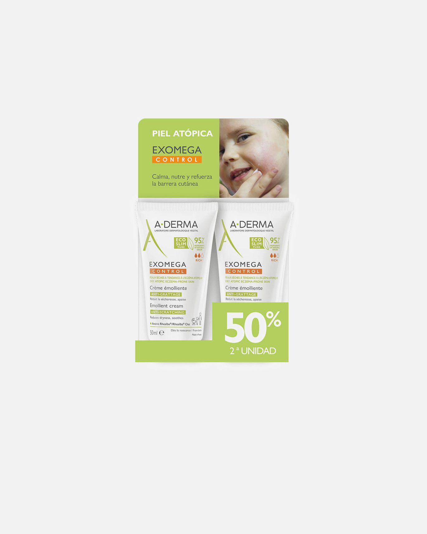 Gesichtscreme für Unisex A-DERMA EXOMEGA CONTROL erweichende Cremepackung 1 Stück