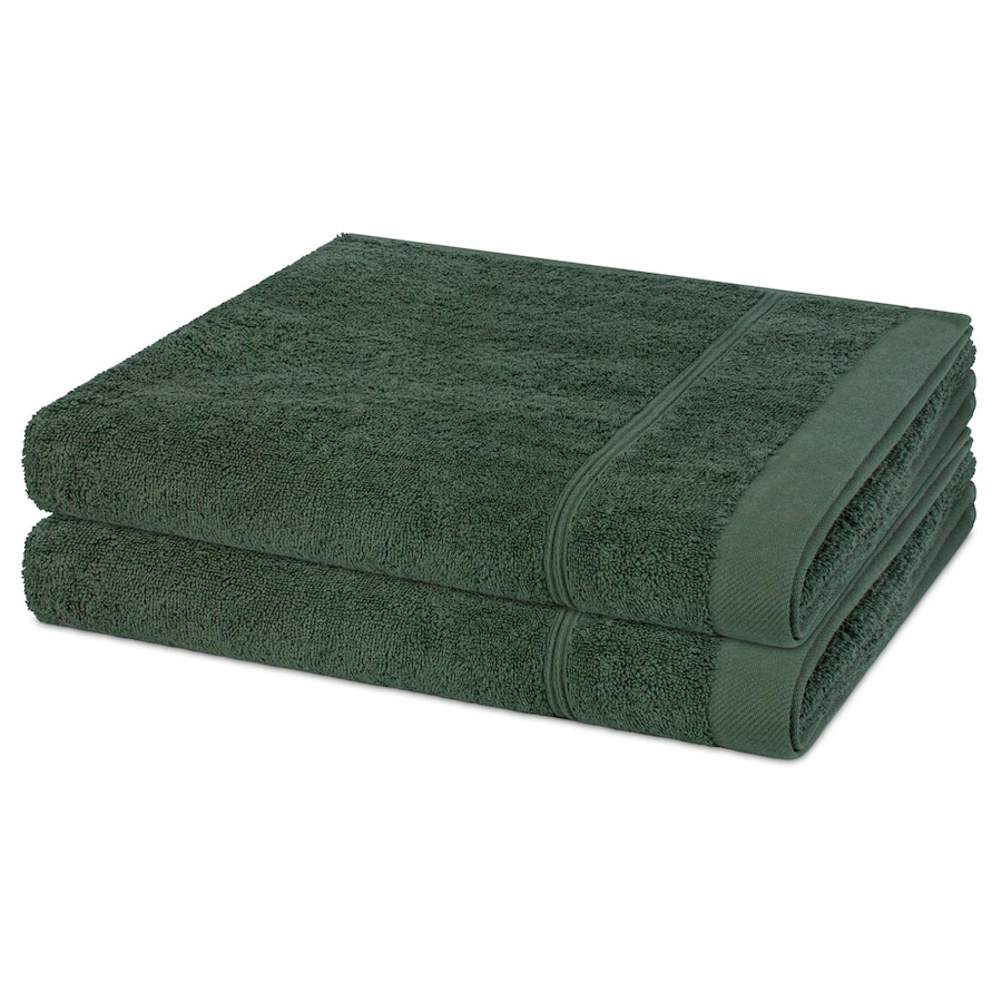 ROSS Duschtuch-Set Rubin (2er Set) Tannengrün Schwarz