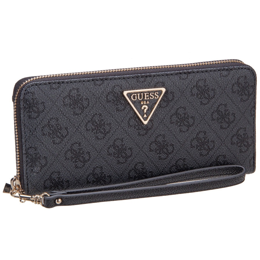 Guess Geldbörse Laurel II 4G-Logo mit Griffschlaufe Coal Logo Grau Damen