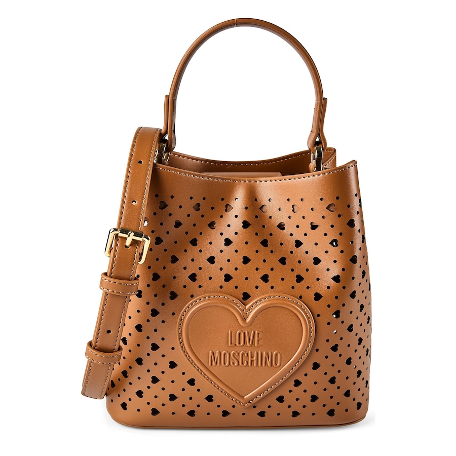 Love Moschino Basket Laminated Schultertasche hide Braun Damen