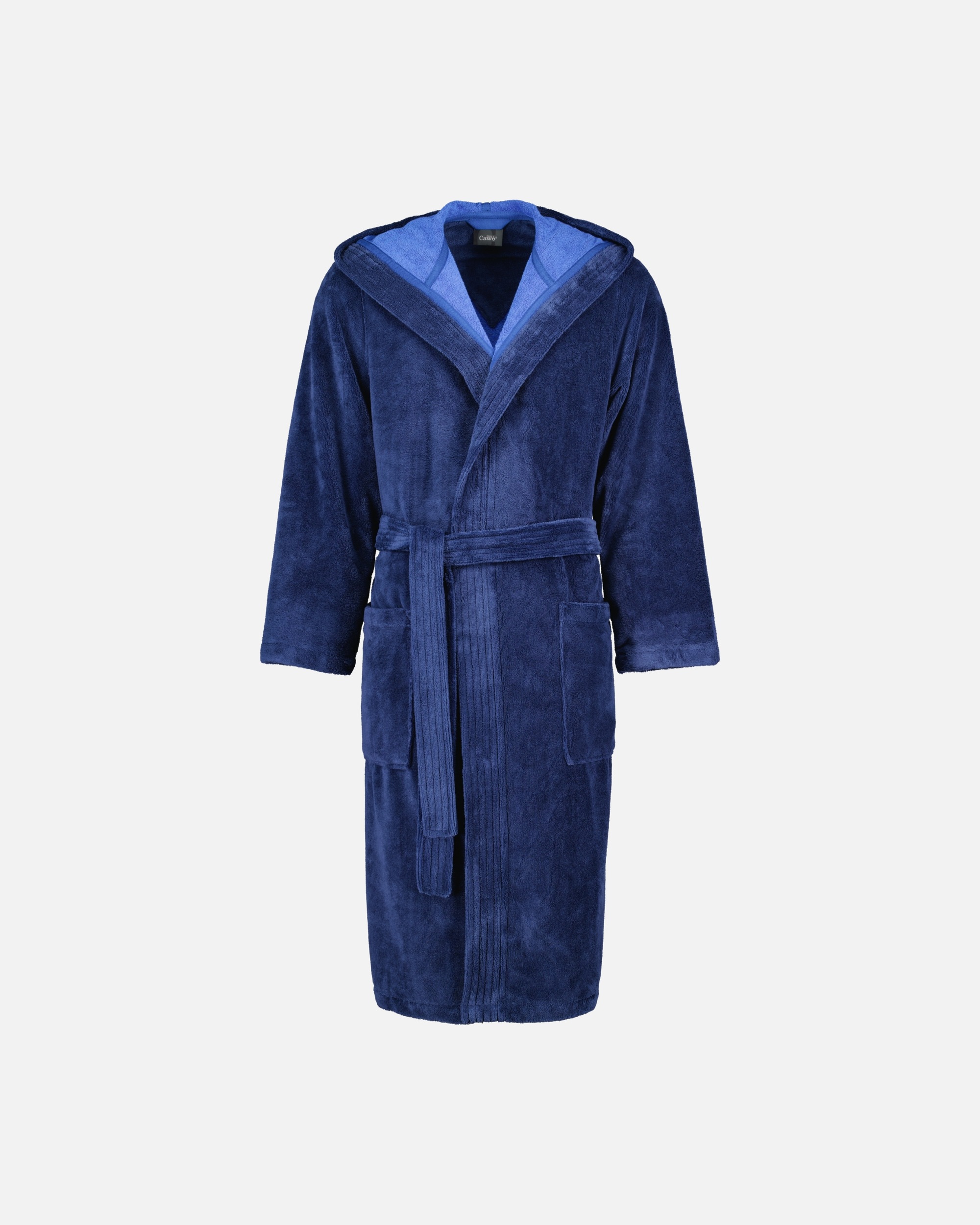 Bademantel für Männlich Cawö Cawö Bademäntel Herren Kapuze 801 nachtblau - 11 M