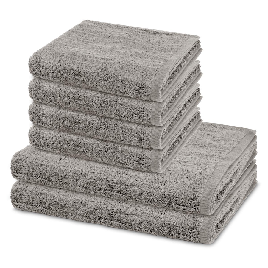 ROSS Handtuch-Set Premium (6-teilig) Flanell Grau