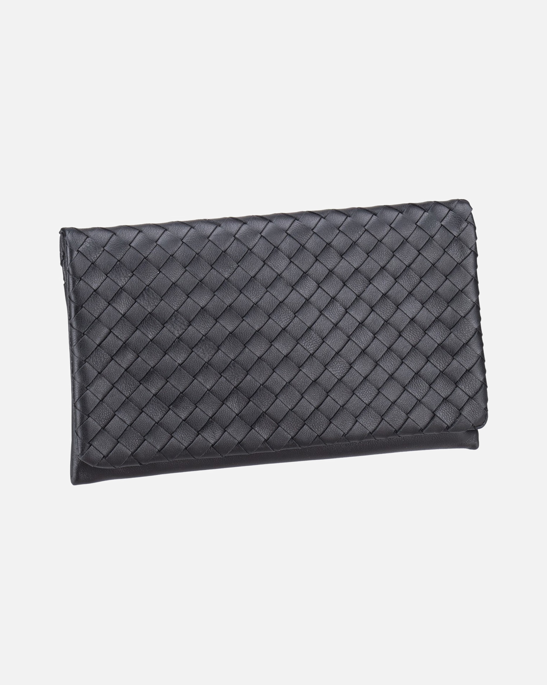 Handtasche für Weiblich abro Clutch Clutch Piuma Weaving Black/Nickel