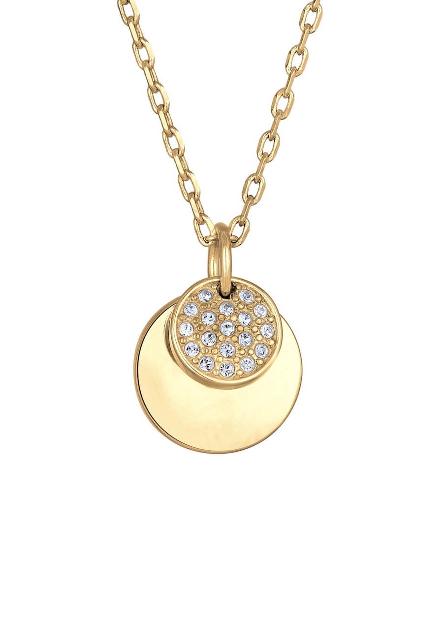 Elli Plättchen Kristalle Elegant goldfarben Damen