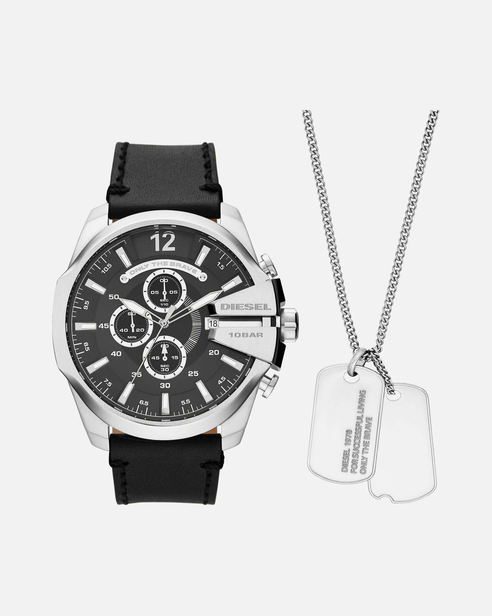 Uhr für Männlich Diesel Uhren-Set Edelstahl One Size