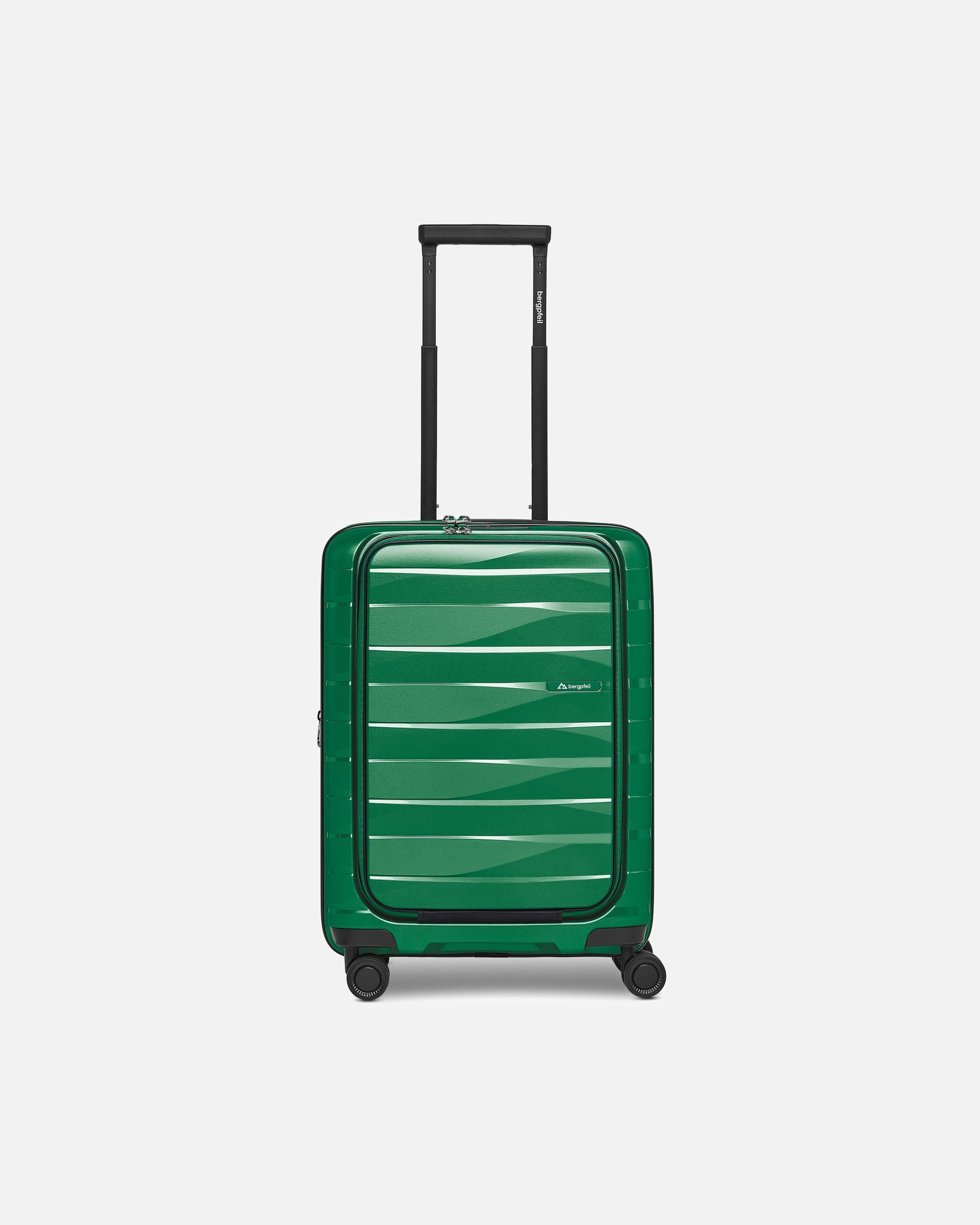 Handgepäckkoffer für Männlich bergpfeil Default Brand Line Travel 4 Rollen Kabinentrolley 55 cm Laptopfach mit Dehnfalte emerald green metallic