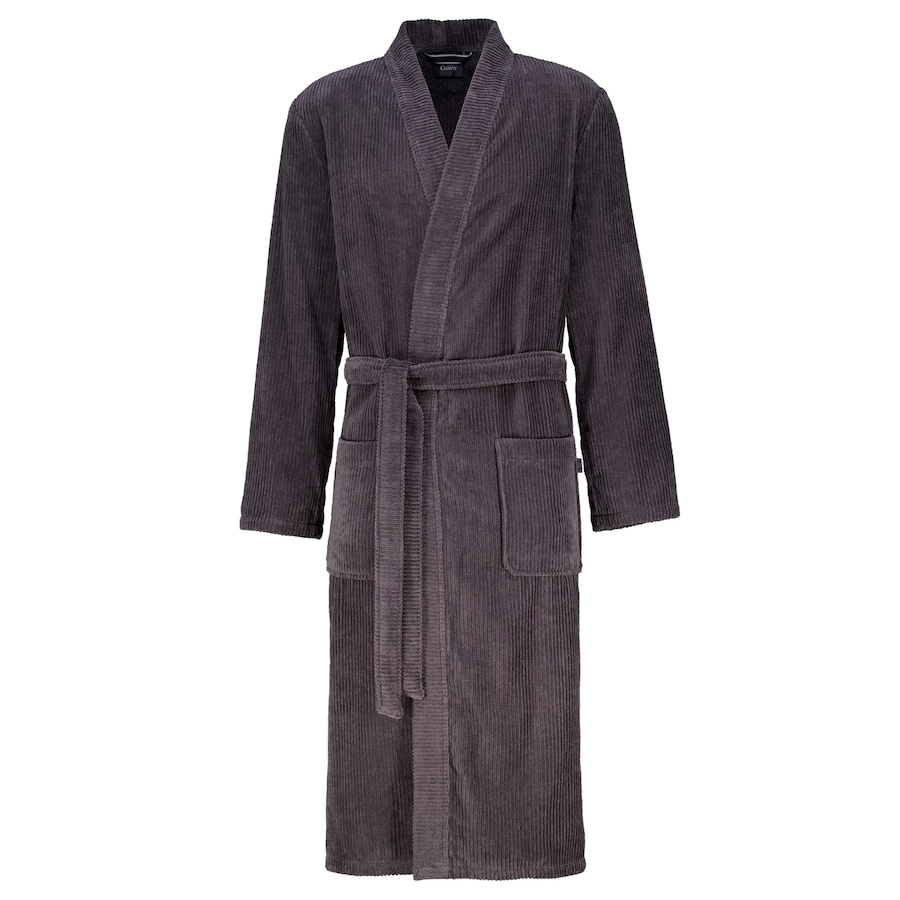 Cawö Bademäntel Herren Kimono Cord-Optik 6540 basalt - 740 M