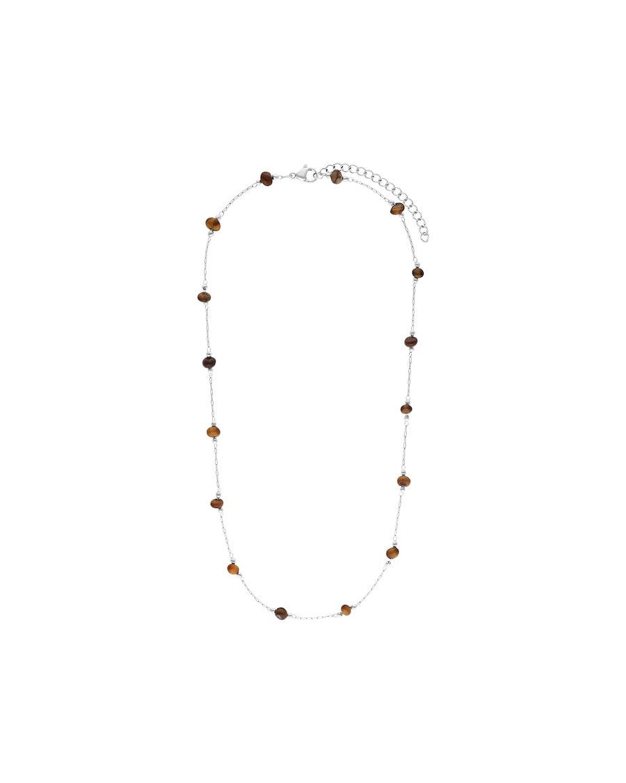 Lucardi Halskette Stahl 45 cm - Silberfarbig Silber Damen