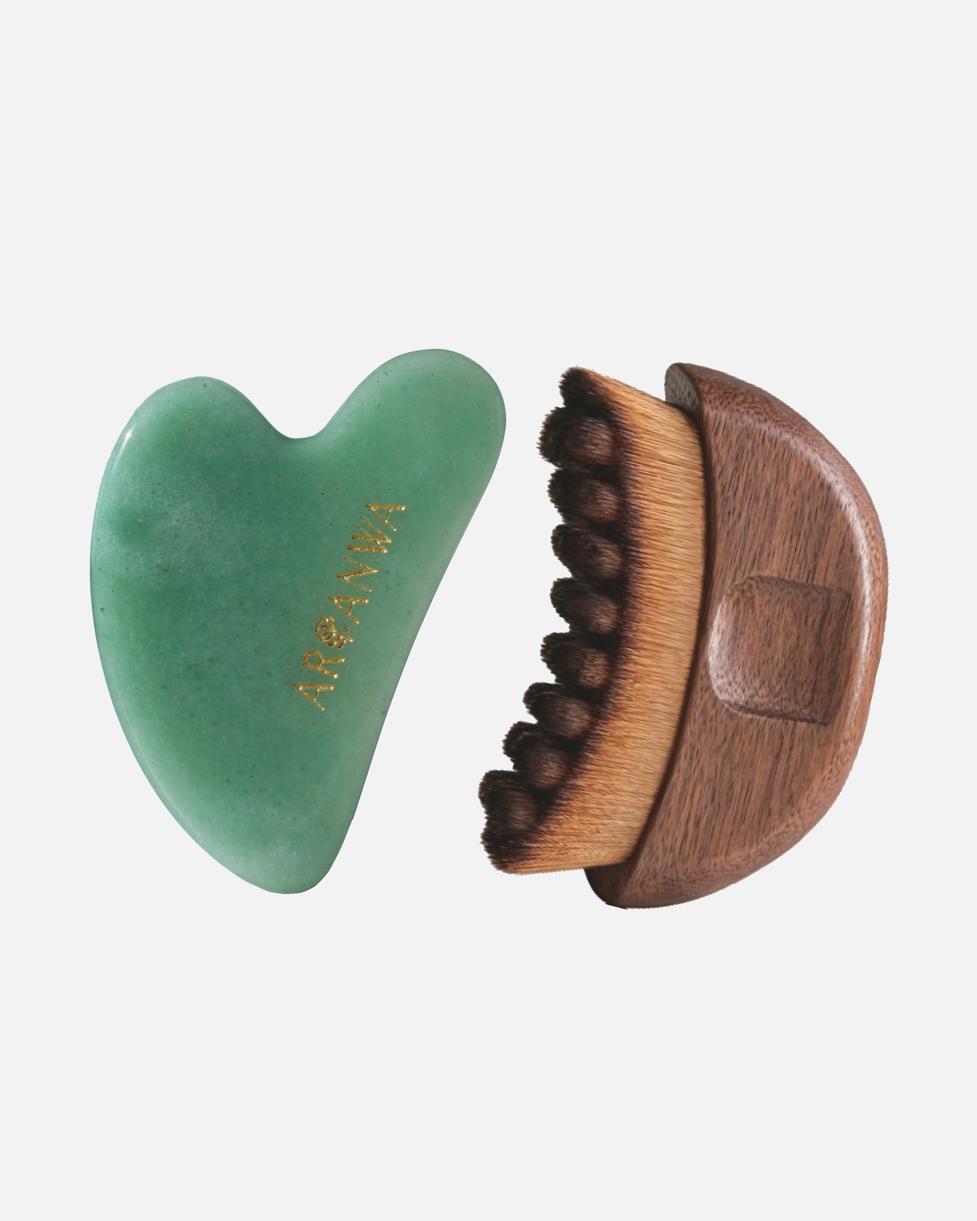 Gua Sha für Unisex ARI ANWA Skincare Face Yoga Essentials Set - Gua Sha & Facial Contour Brush Trockenbürste 1 Stück