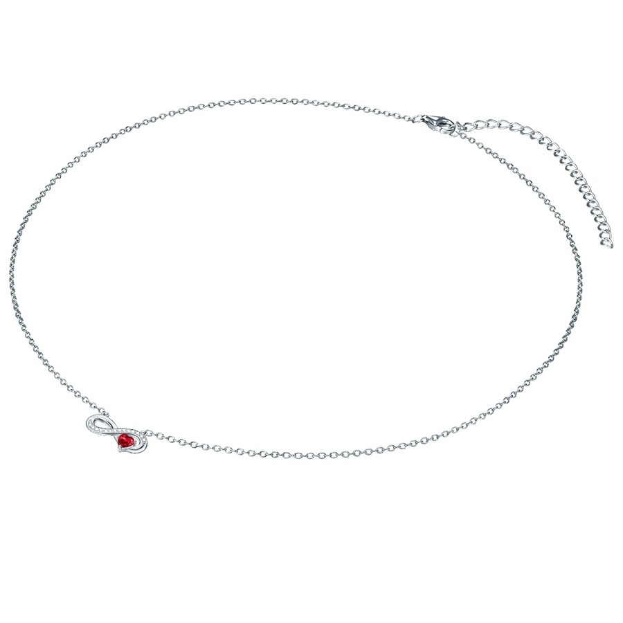 Rafaela Donata Halskette Infinity/Herz Sterling Silber Zirkonia in 42,0 cm Basiskette + 7,0 Verlängerung Damen