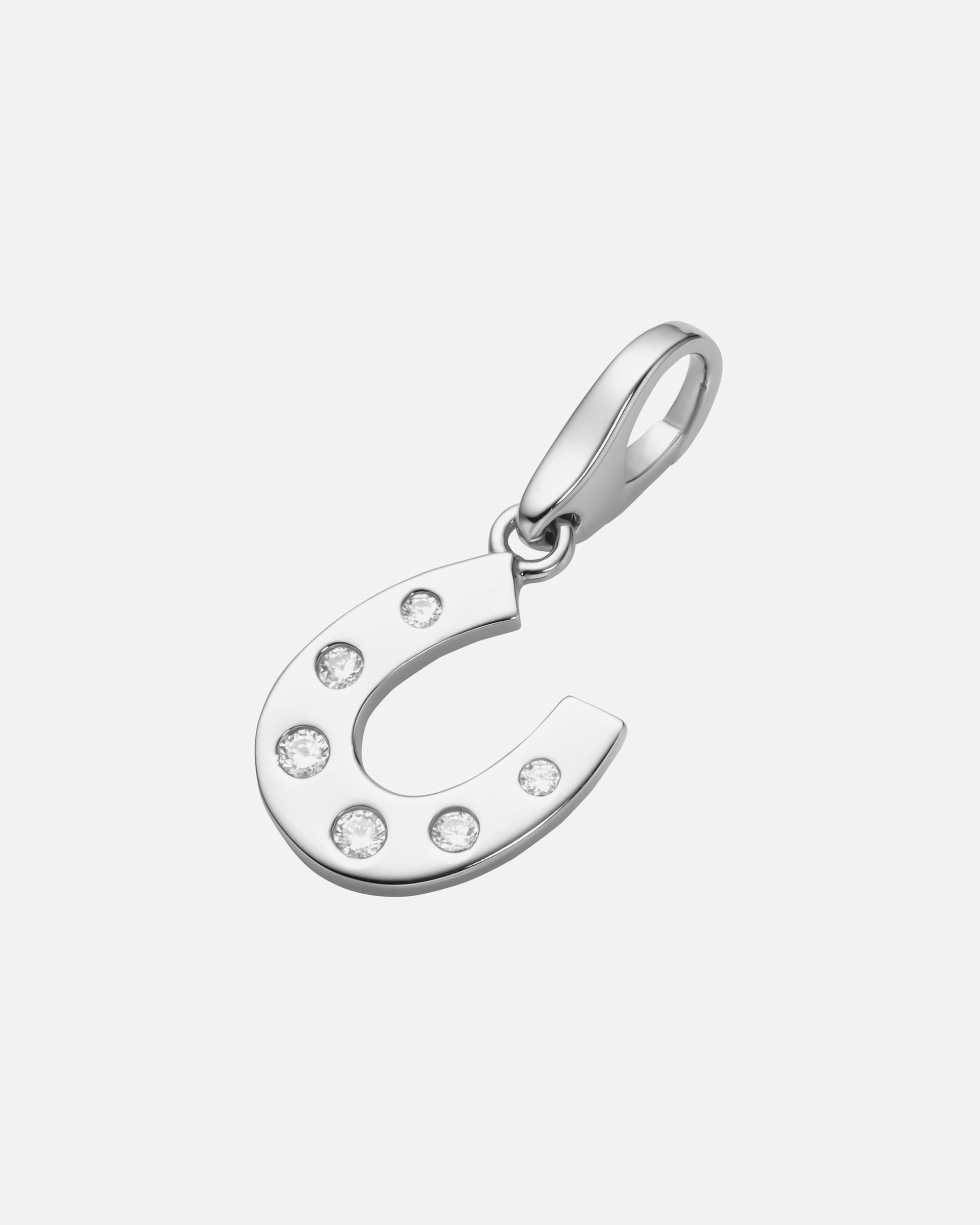 Schmuckanhänger für Weiblich Giorgio Martello Milano Charm Hufeisen mit Zirkonia, Silber 925 Silber