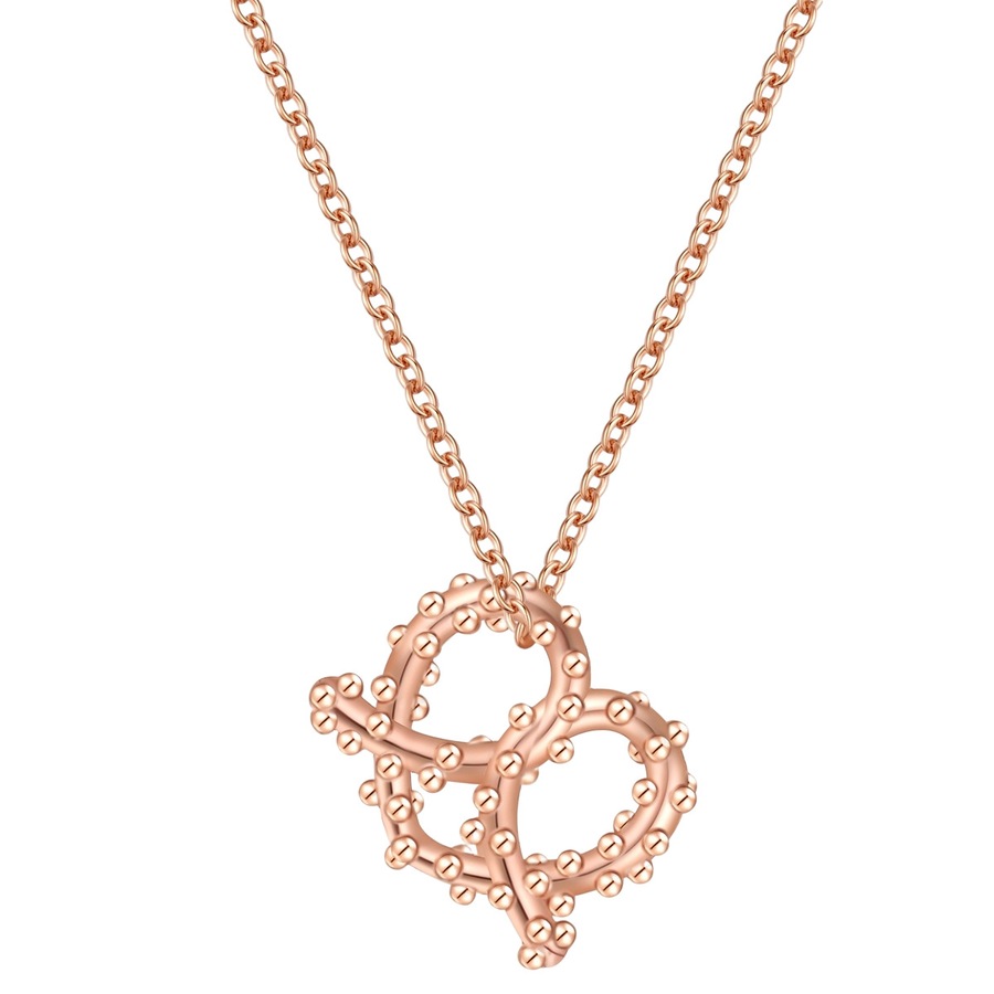 Glanzstücke München Halskette Herz-Breze aus Sterling Silber in roségold 40,0 cm Basiskette + 5,0 Verlängerung Damen
