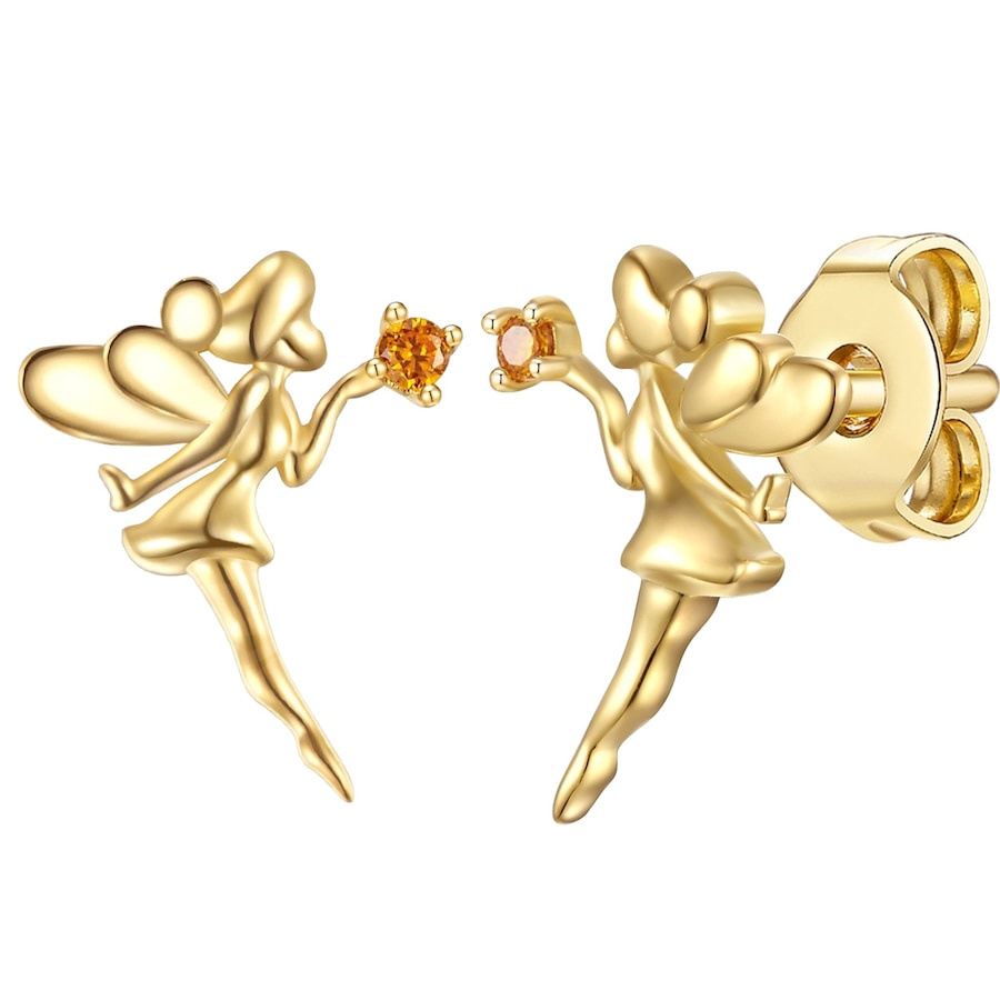 Glanzstücke München Ohrstecker Fee Sterling Silber Zirkonia in Gelbgold 10,6 mm Damen