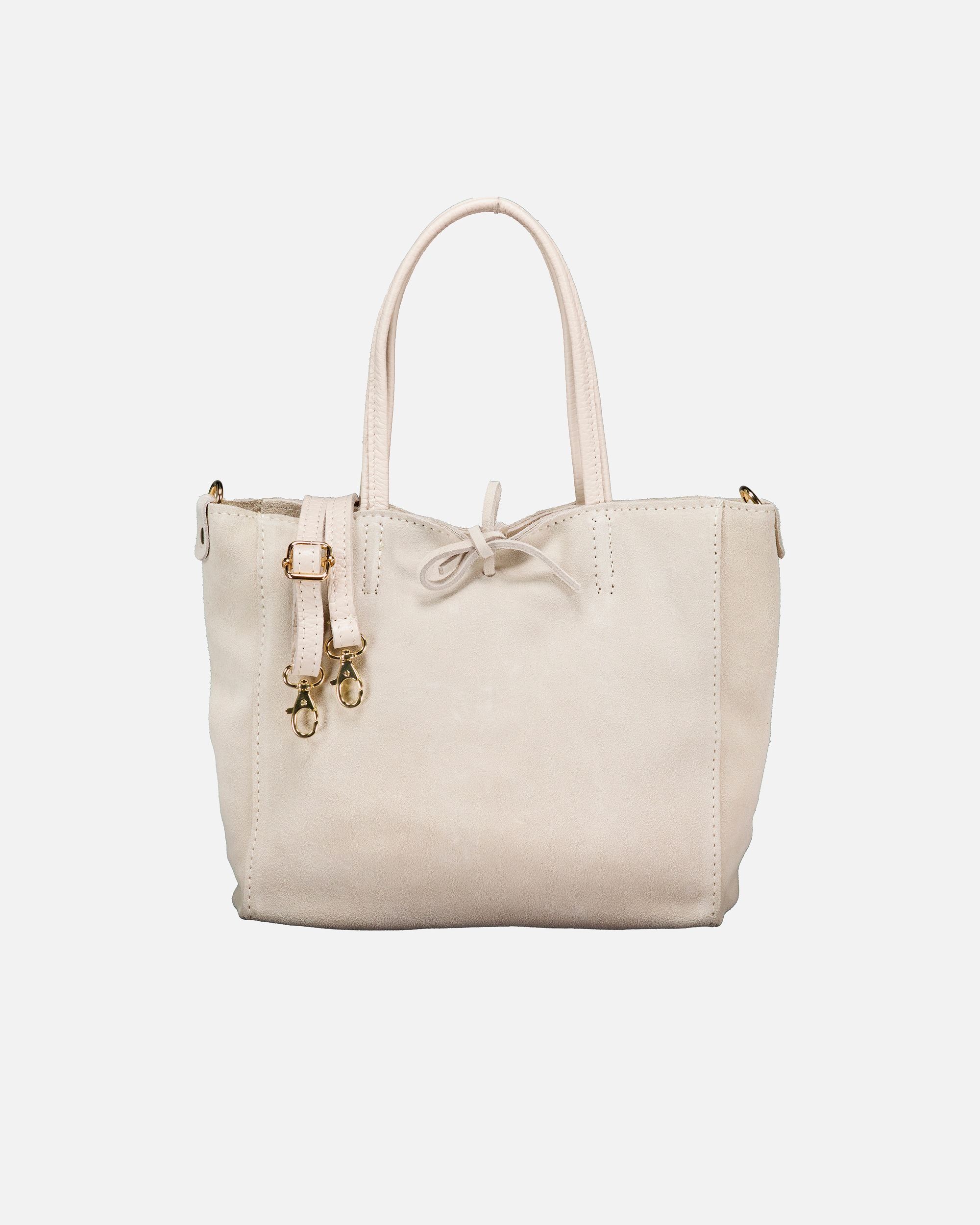Handtasche für Weiblich Hausfelder Manufaktur Handtasche Velours Ecru