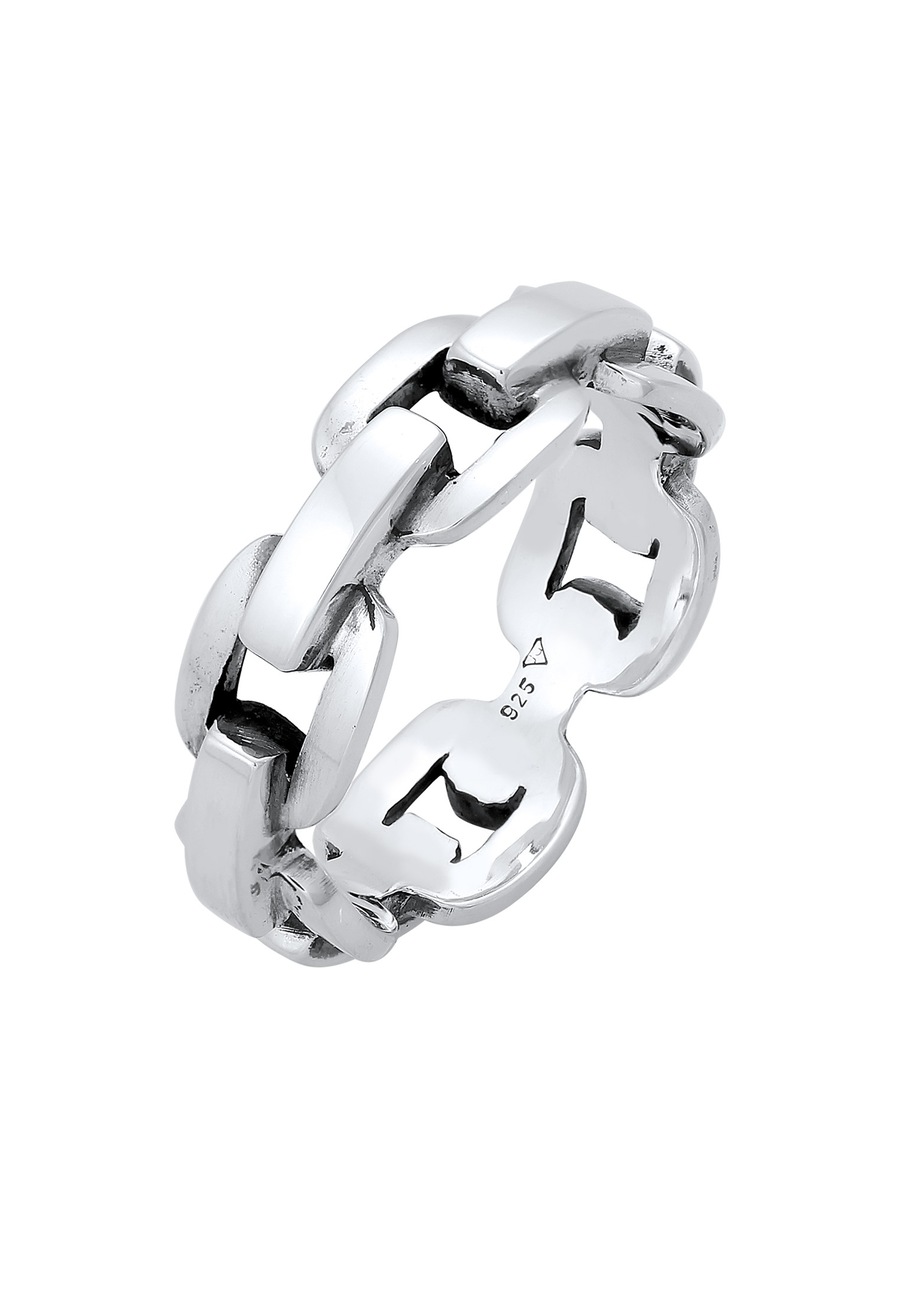 KUZZOI Herren Anker Kettenring Trend 925 Silber 60