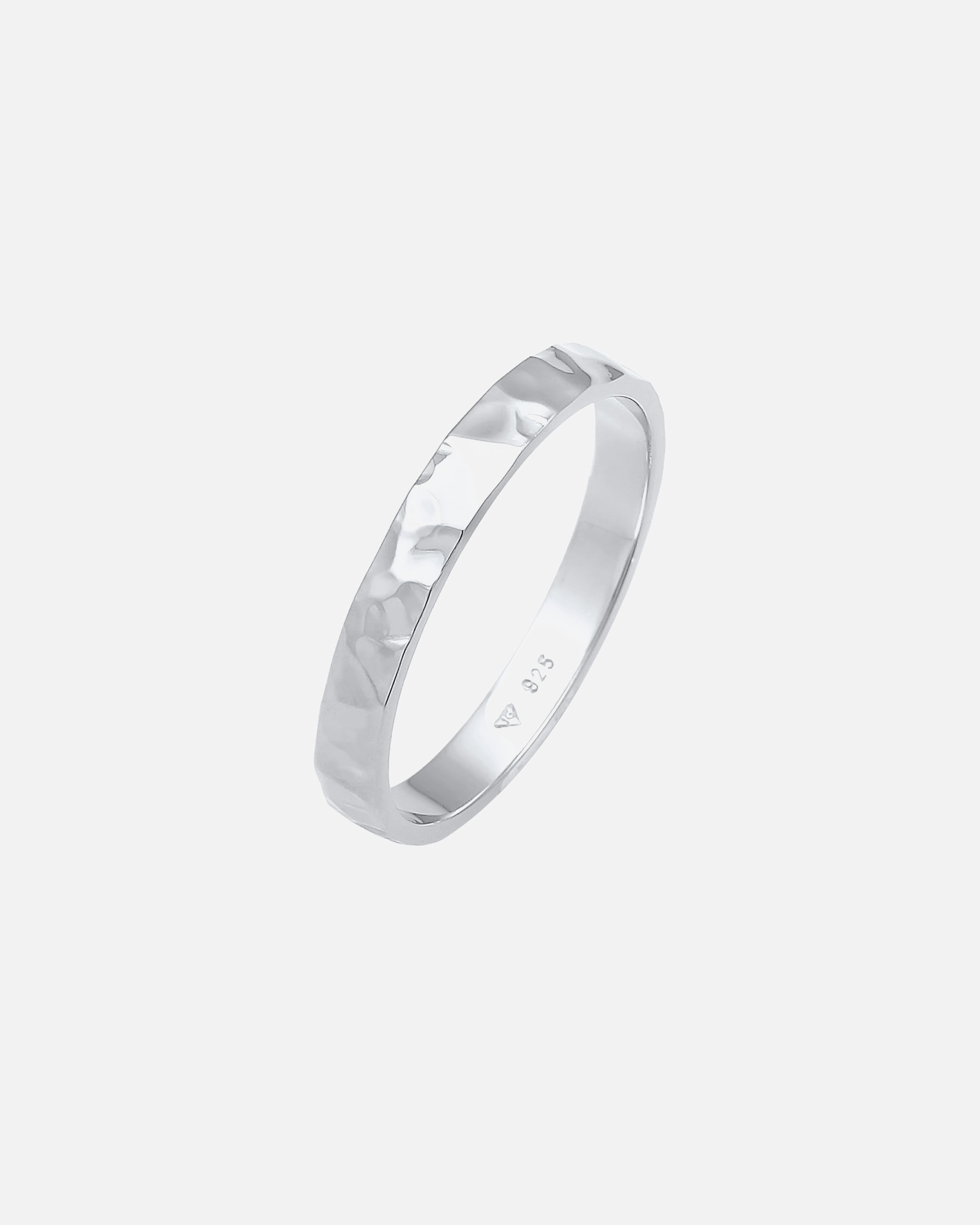 Ring für Weiblich Elli Elli Ring Basic Bandring Fein Gehämmert 925 Silber 58