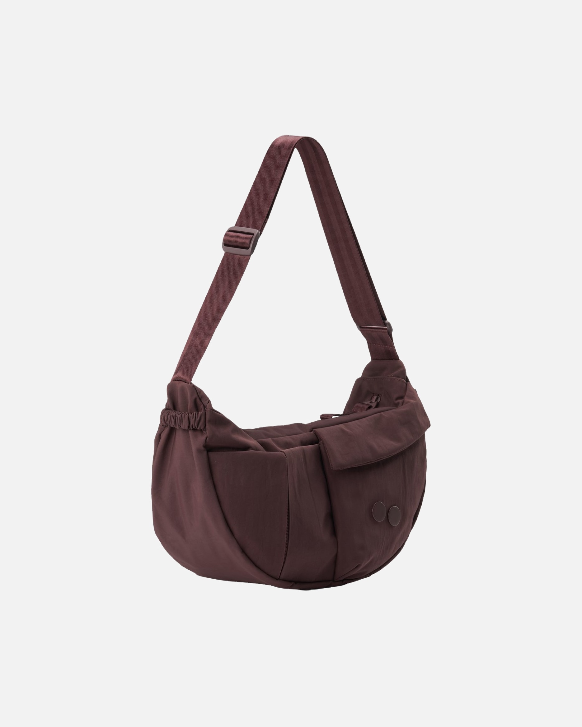 Umhängetasche für Weiblich Pinqponq Default Brand Line Bodybag Krumm Medium Crinkle Mahagoni