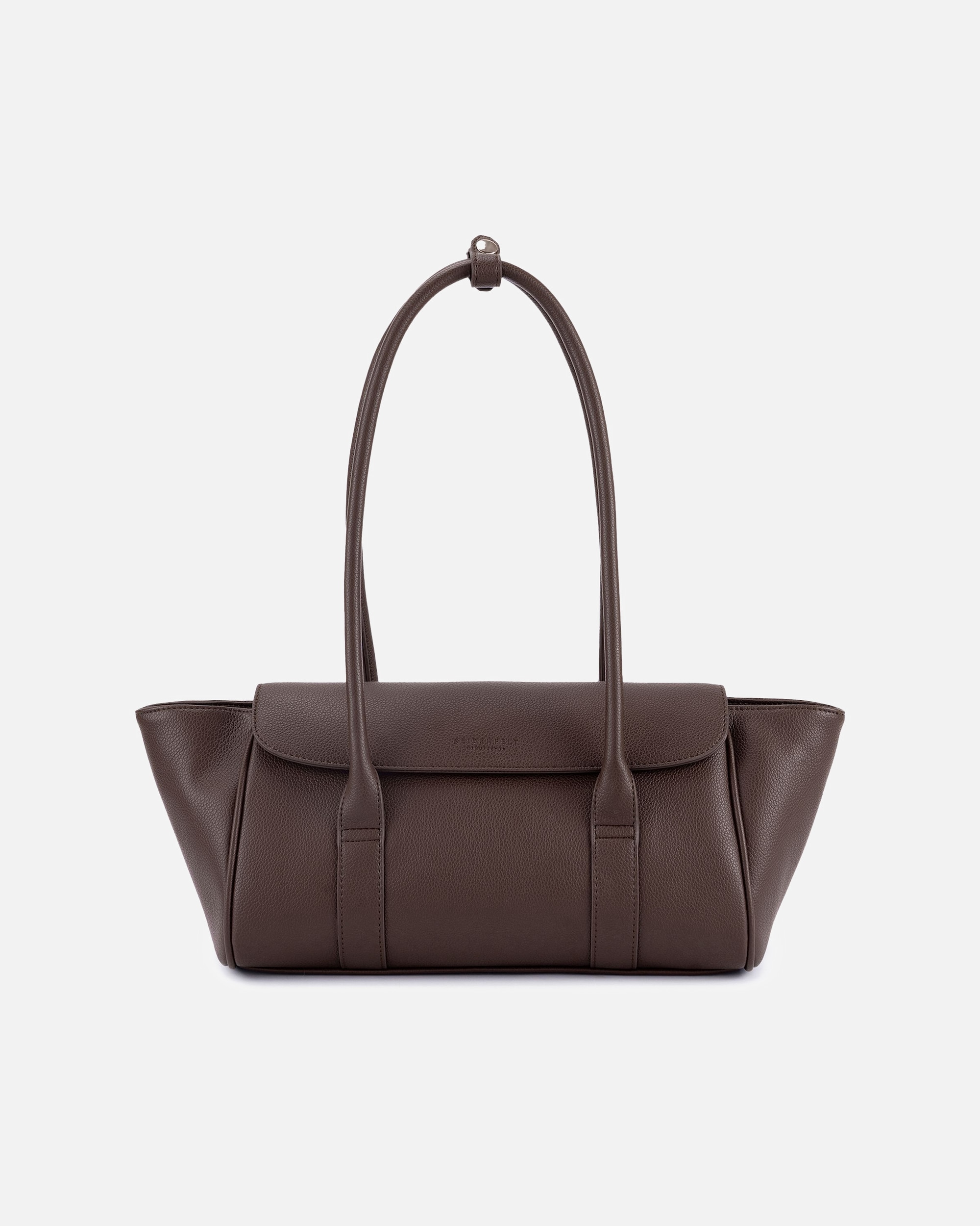 Tasche für Weiblich Seidenfelt Nelma Schultertasche dark brown