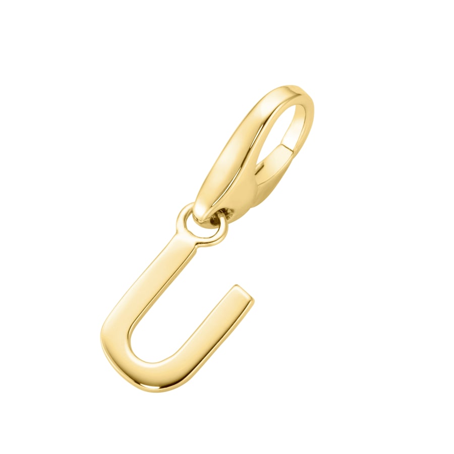 Giorgio Martello Milano Charm Buchstabe U, Silber 925 Gold Damen
