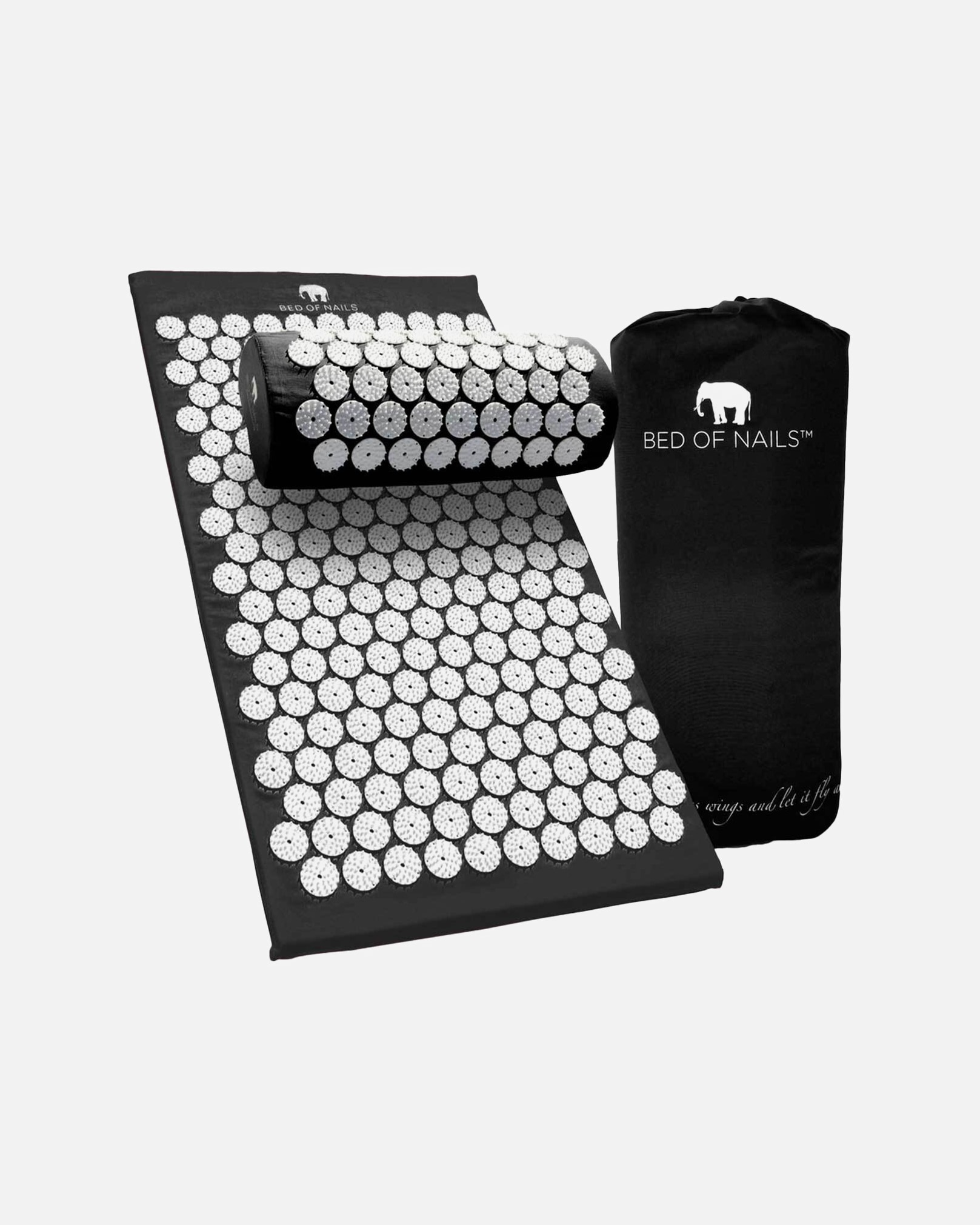 Massagezubehör für Unisex Bed of Nails Default Line BON Set - Black Mat+Pillow BON Set - Black Mat+Pillow