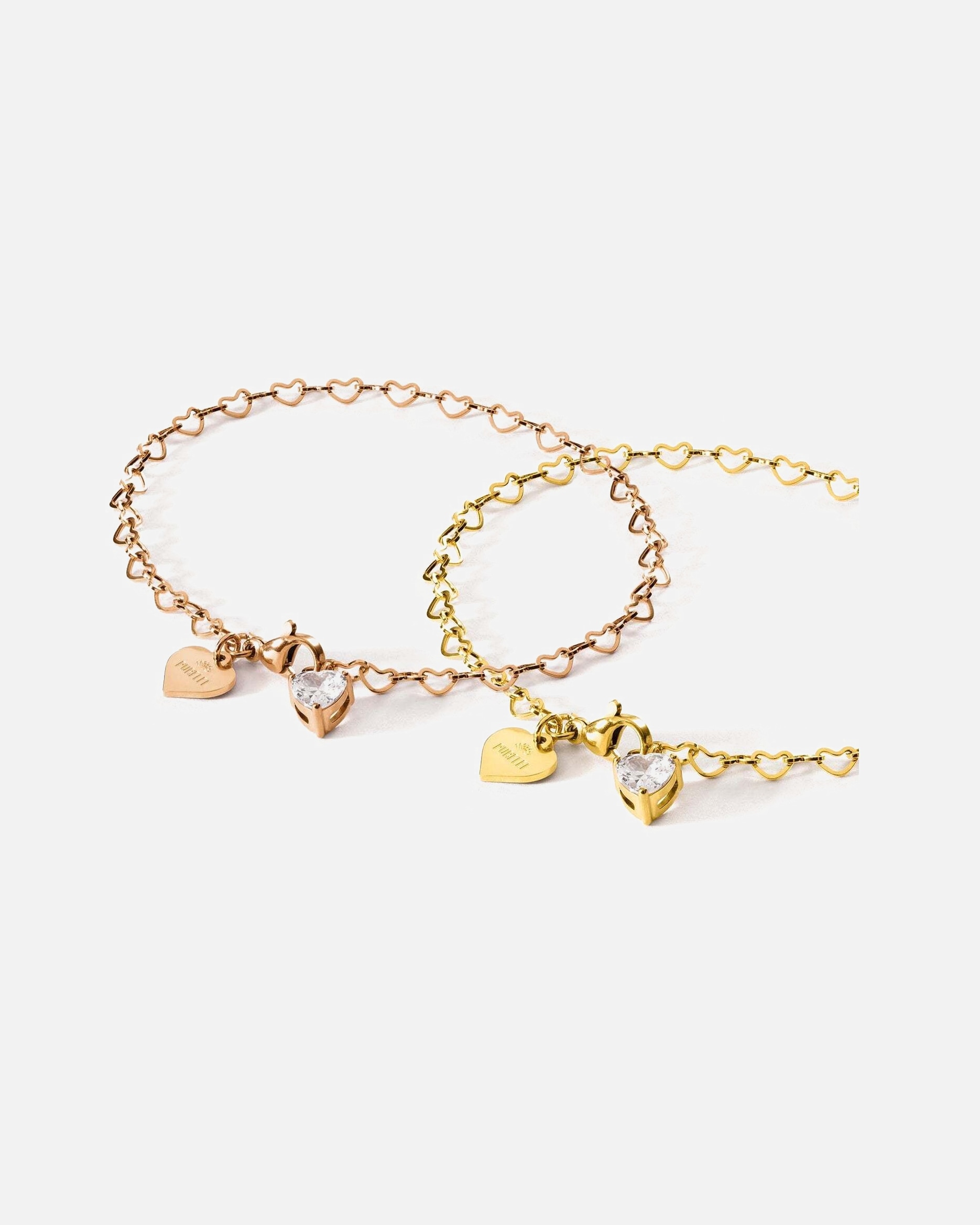 Schmuckset für Unisex Purelei Endless Love Armband-Set 100% Edelstahl Bicolor/ Gold/Rosegold
