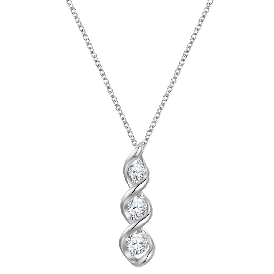 Rafaela Donata Halskette aus Sterling Silber in mit Zirkonia 42,0 cm Basiskette + 7,0 Verlängerung Damen