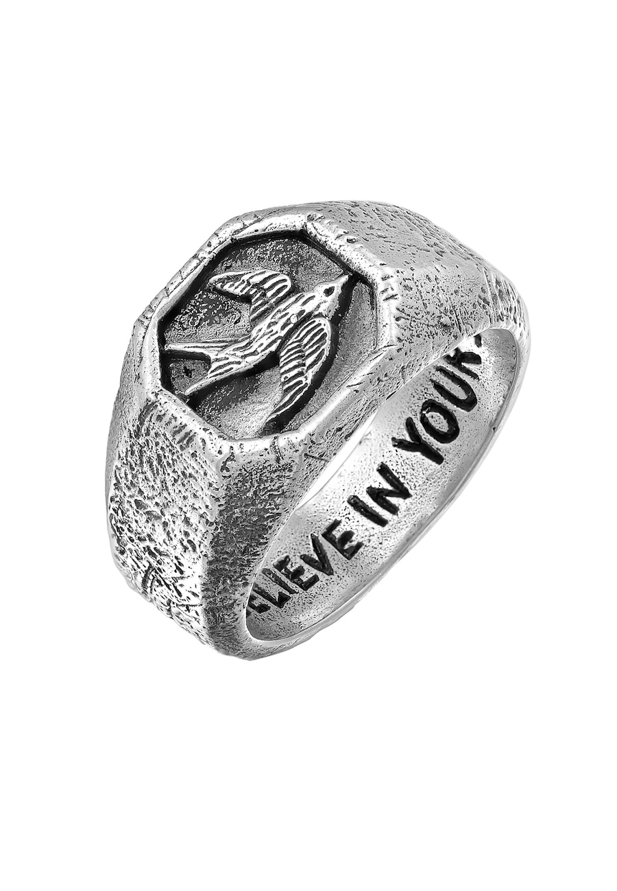 Haze & Glory Schwalbe Siegelring Vintage 925 Silber 60 Herren