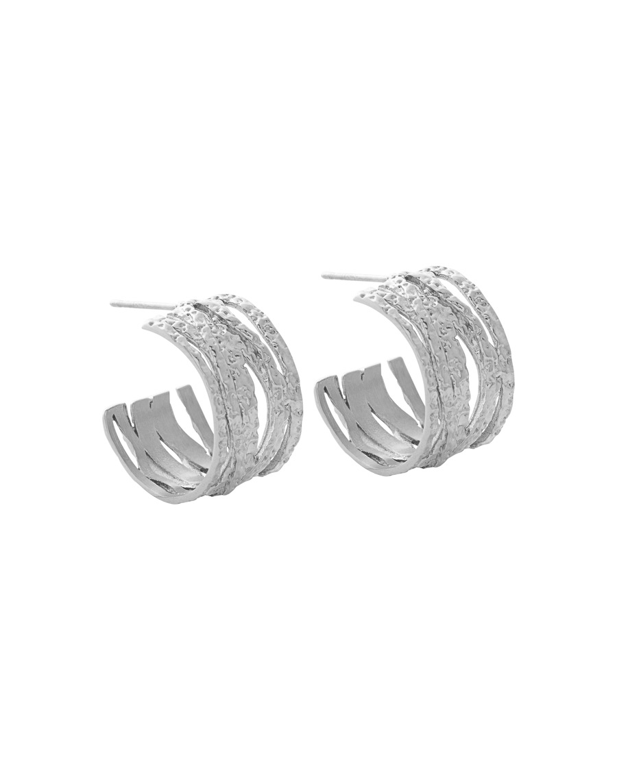 A&C Oslo – Nordic Design Jewellery Ohrhänger 'Steel - Satin' silver Grau Damen