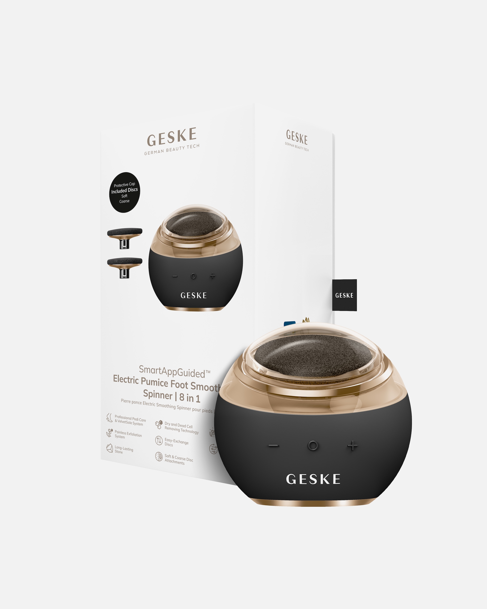 Hornhautentferner für Unisex GESKE GESKE Electric Pumice Foot Smoothing Spinner | 8 in 1 Gray