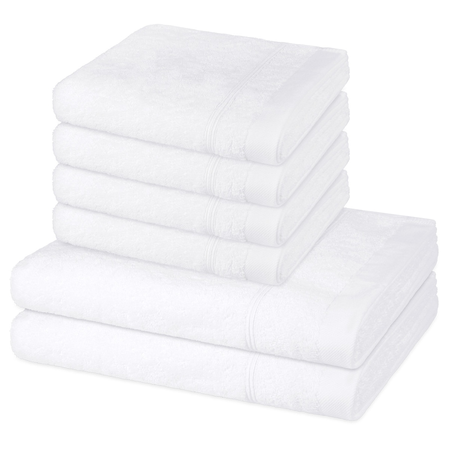 ROSS Handtuch-Set Rubin (6-teilig) Weiß Weiss