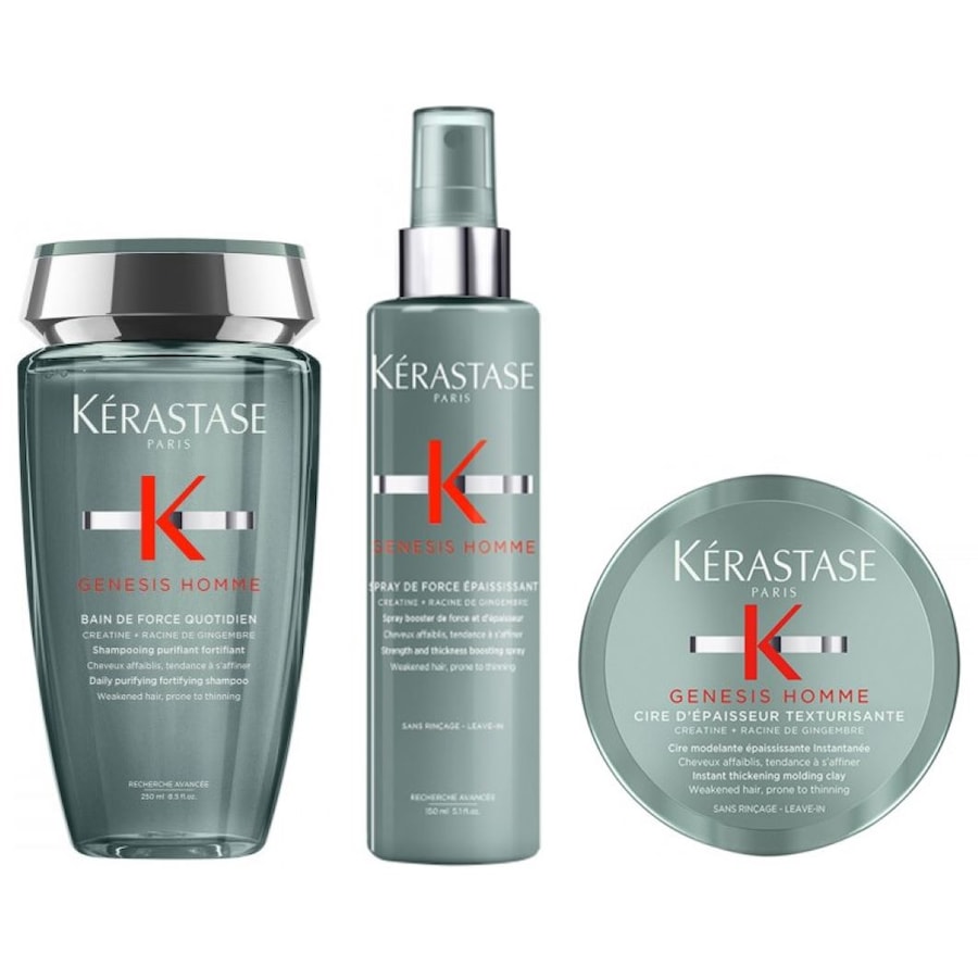 Kérastase Genesis HOMME 3er Set (Bain de Force / Spray Cire) Herren