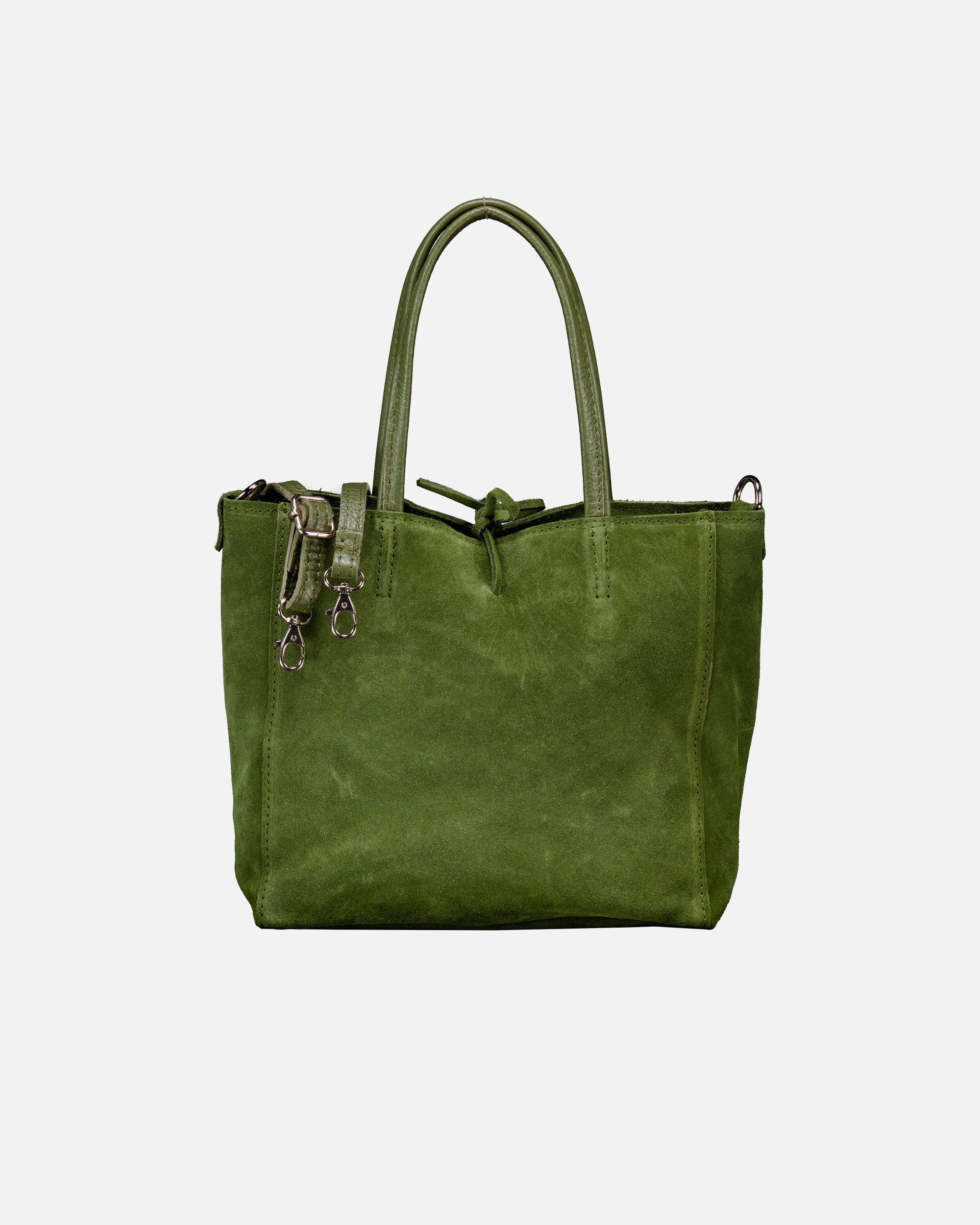 Handtasche für Weiblich Hausfelder Manufaktur Handtasche Velours Oliv