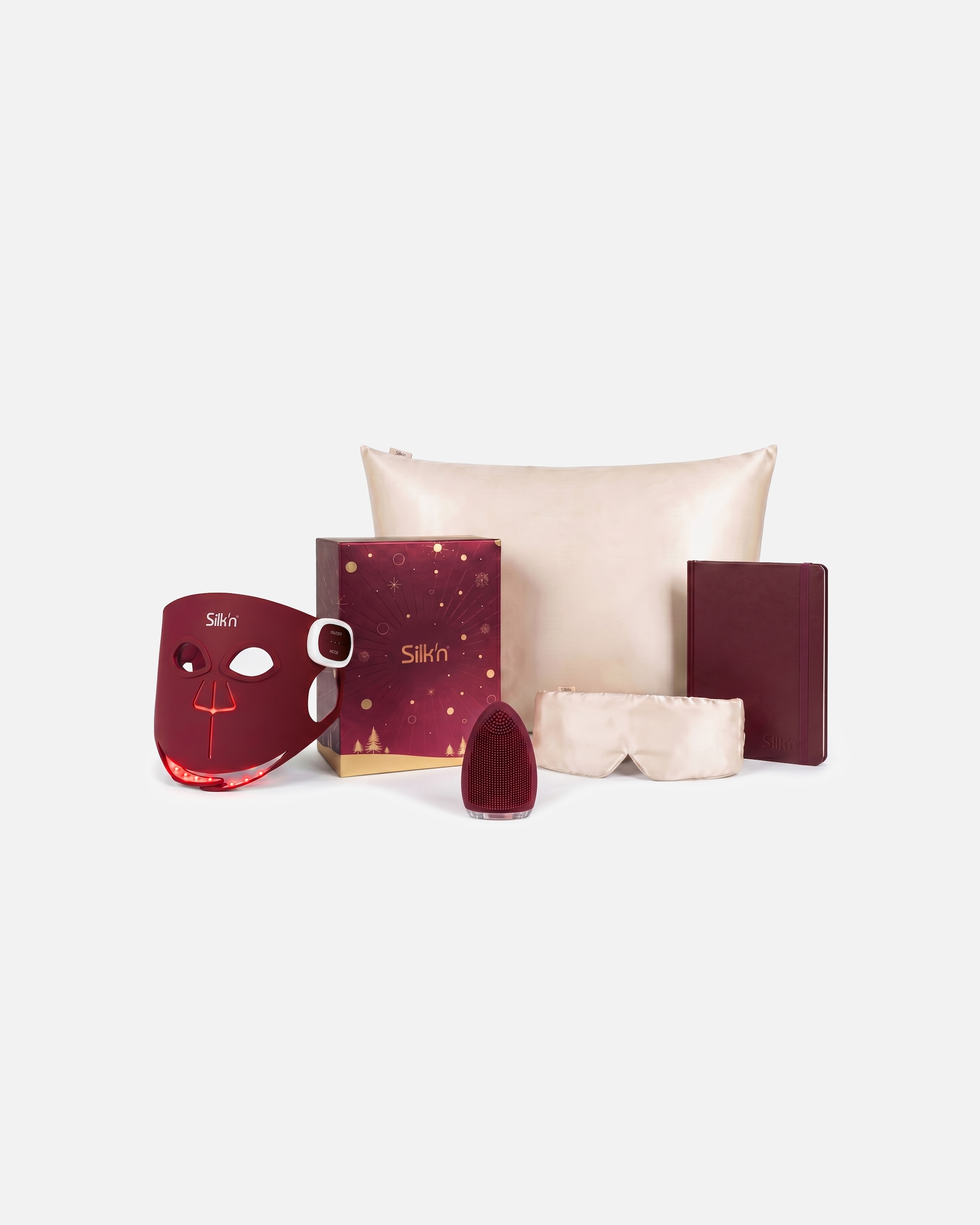 LED-Maske für Unisex Silk'n LED Face Mask Pro Giftbox Burgunderrot