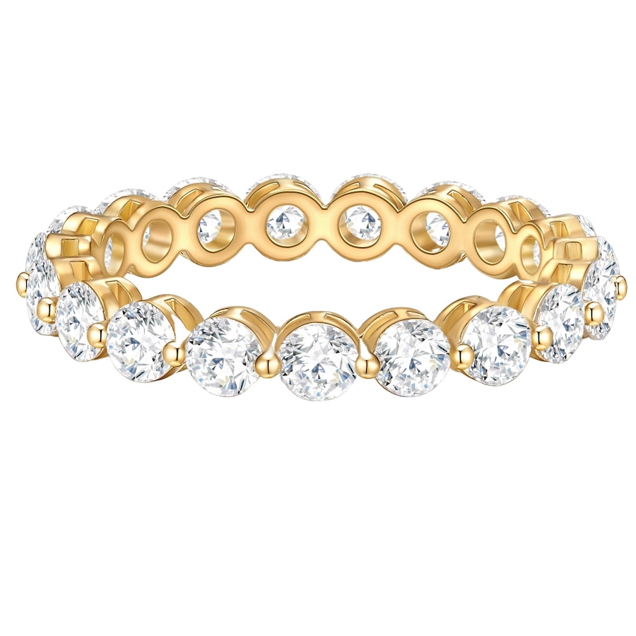 Yokoamii Ring Metall-Legierung Glaskristall in Gelbgold 60 Damen