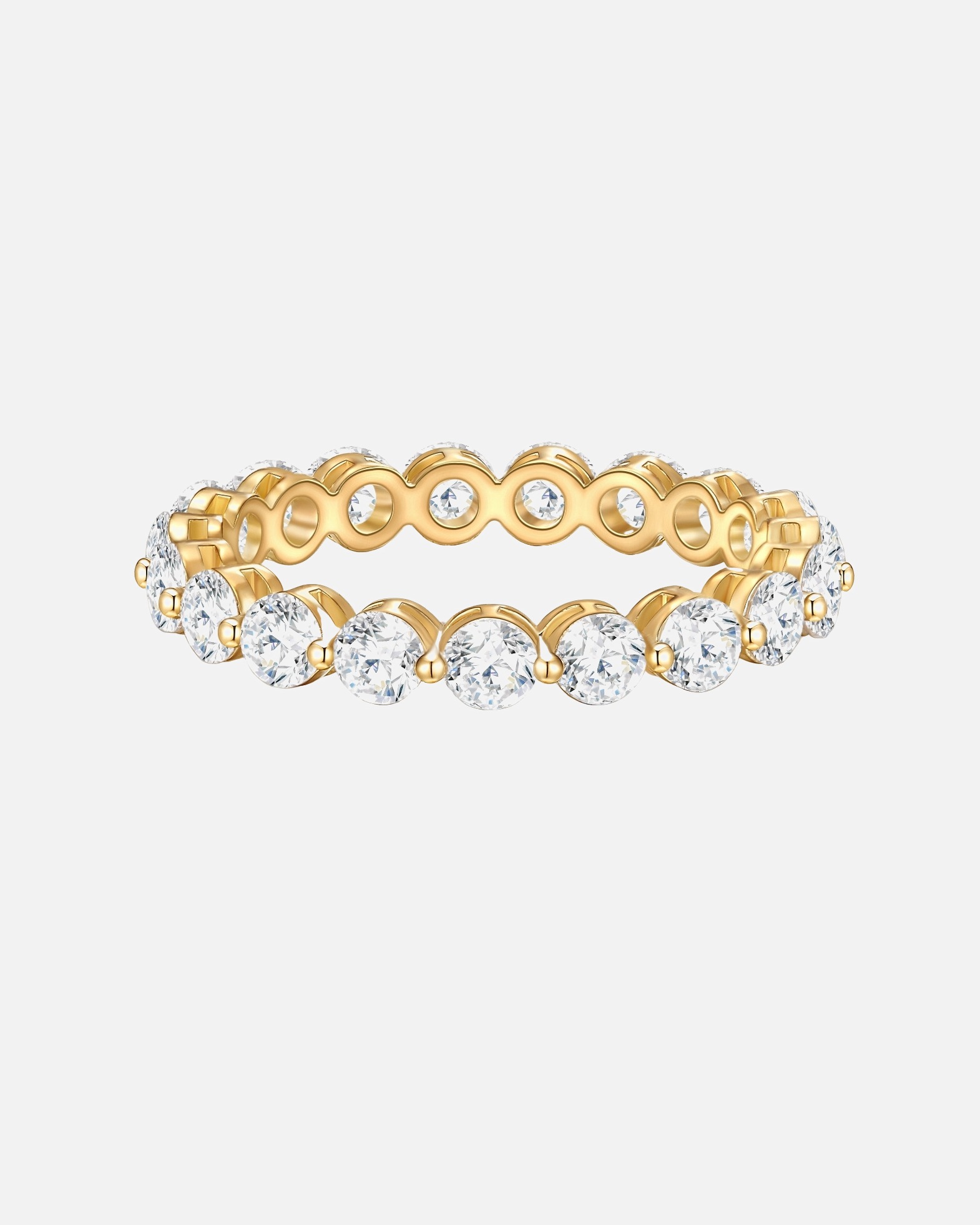 Ring für Weiblich Yokoamii Ring Metall-Legierung Glaskristall in Gelbgold 54