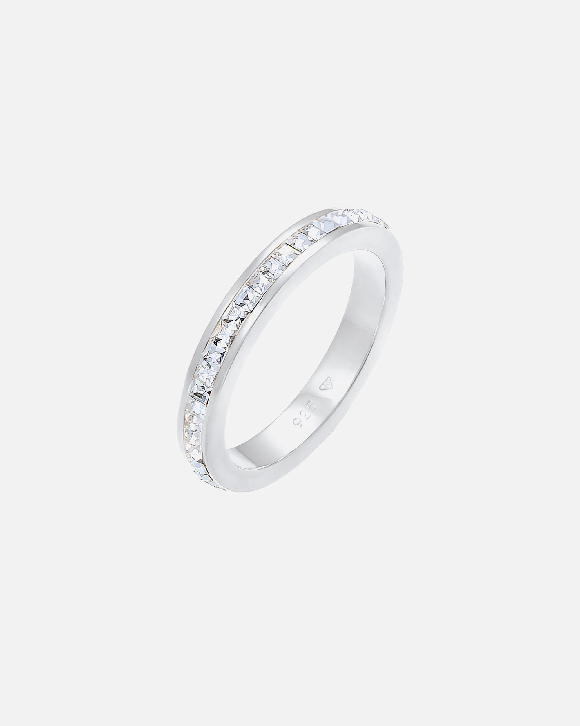 Ring für Weiblich Elli PREMIUM Bandring Geo 925 Silber, mit Kristallen von Swarovski® 54