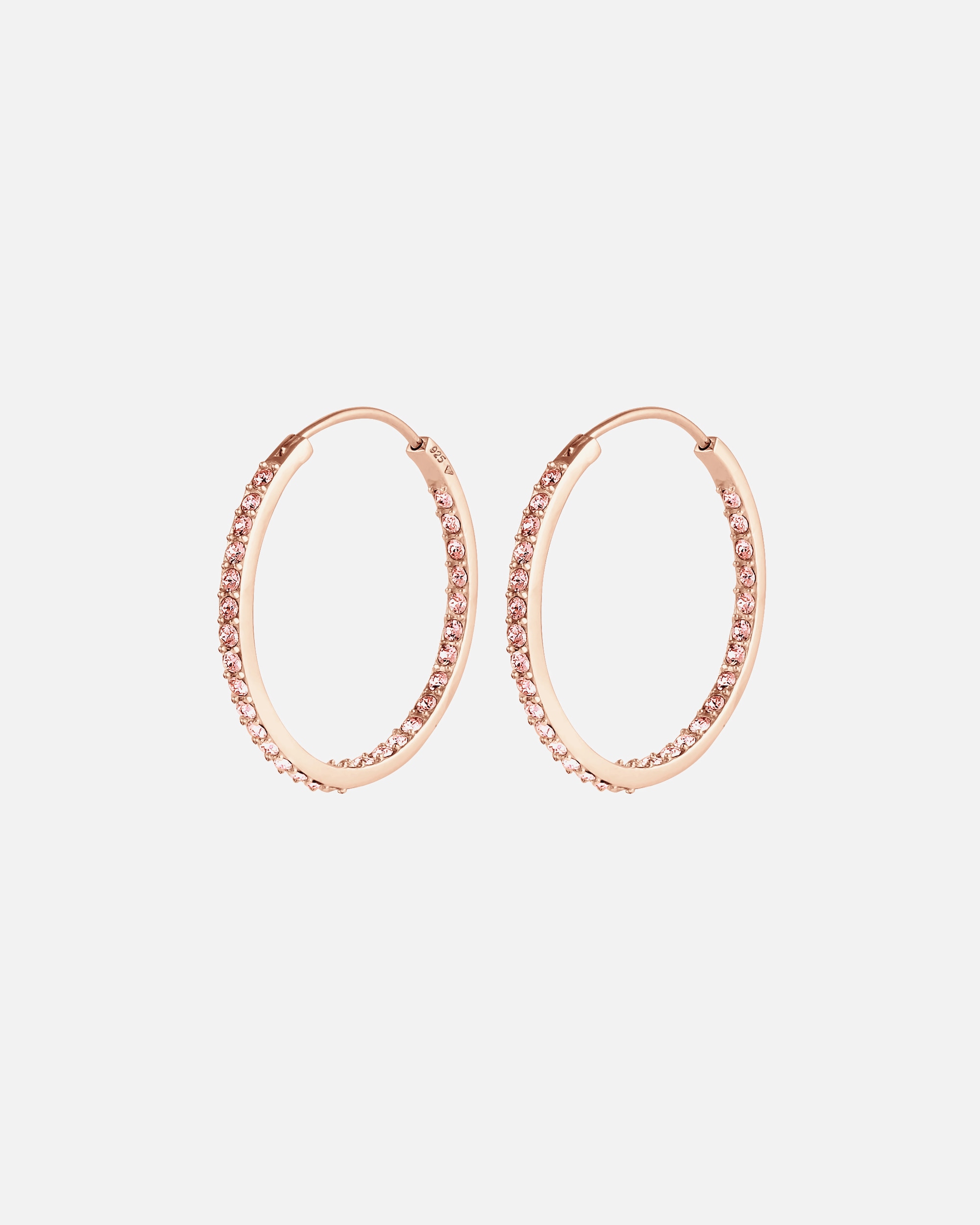 Ohrringe für Weiblich Elli Creolen 925 Silber, mit Kristallen von Swarovski® Rosa