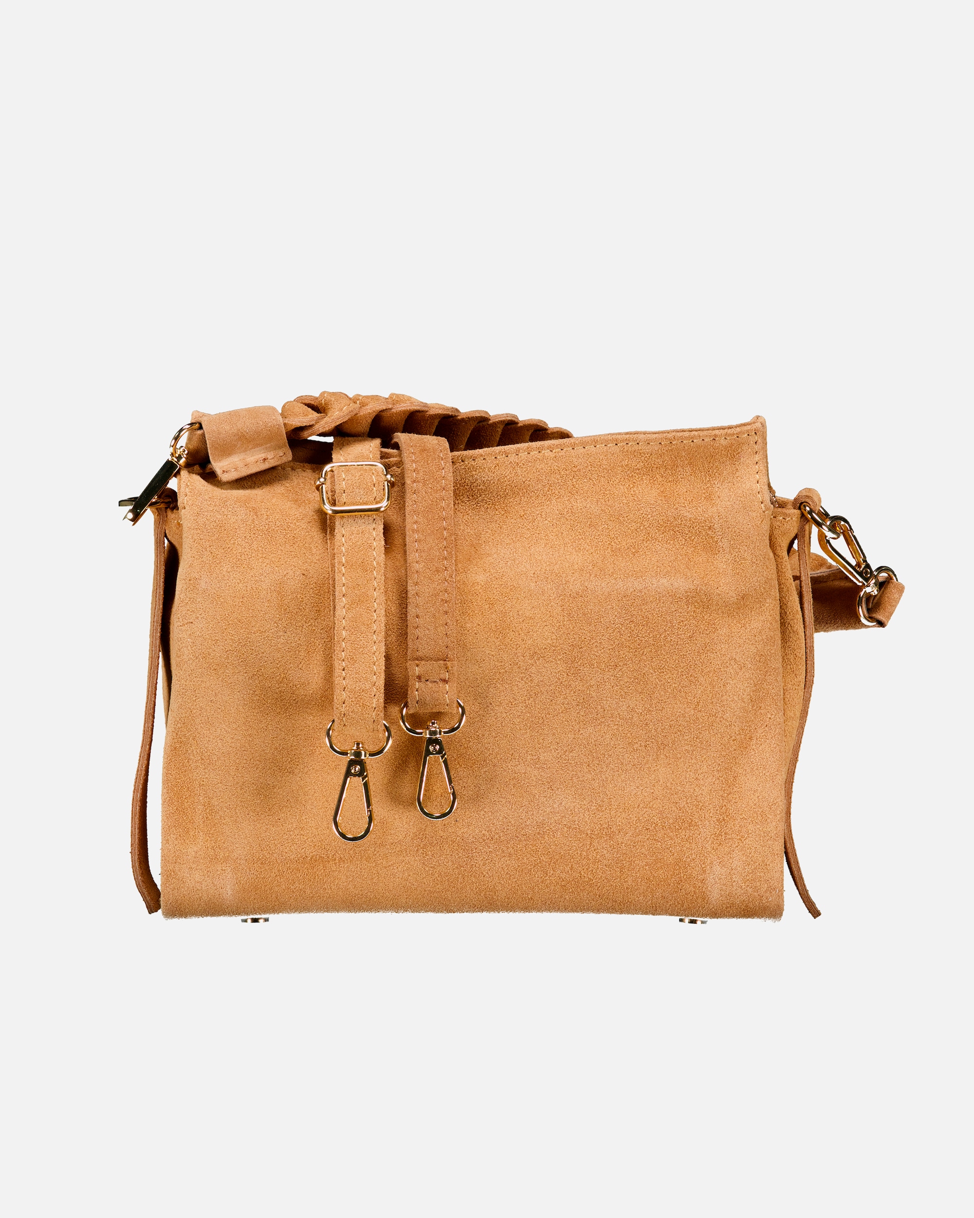 Umhängetasche für Weiblich Hausfelder Manufaktur Umhängetasche Velours Beige