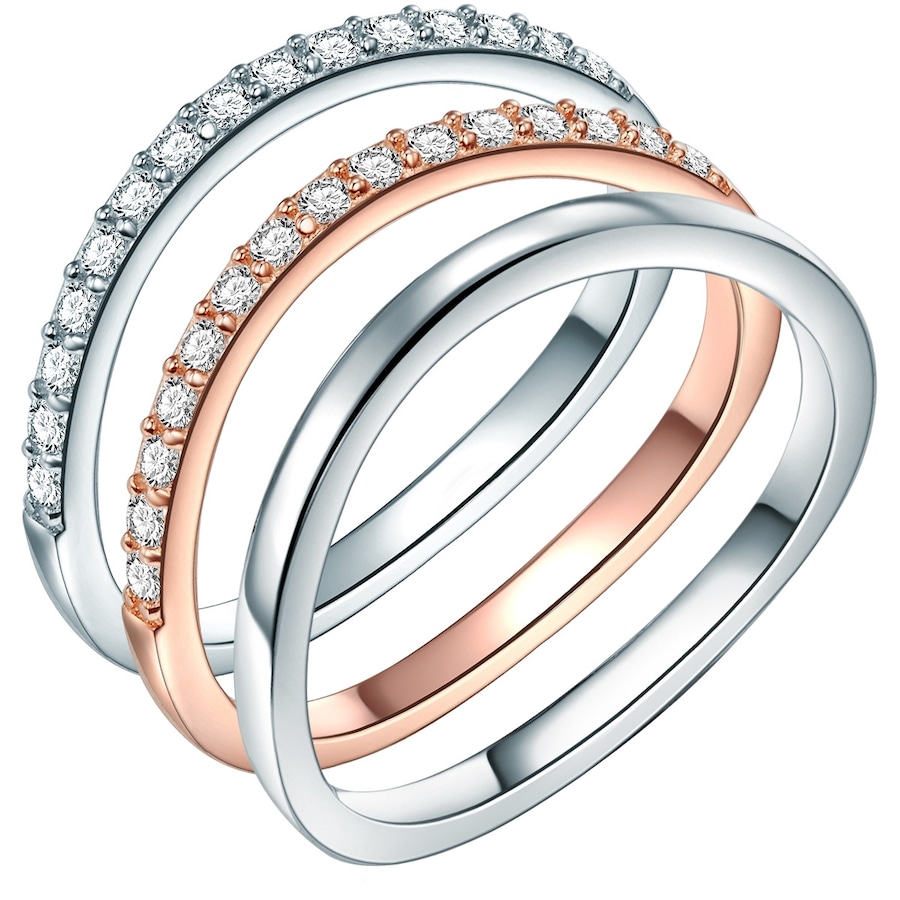 Rafaela Donata Ring Sterling Silber Zirkonia in Silber/Roségold 50 Damen