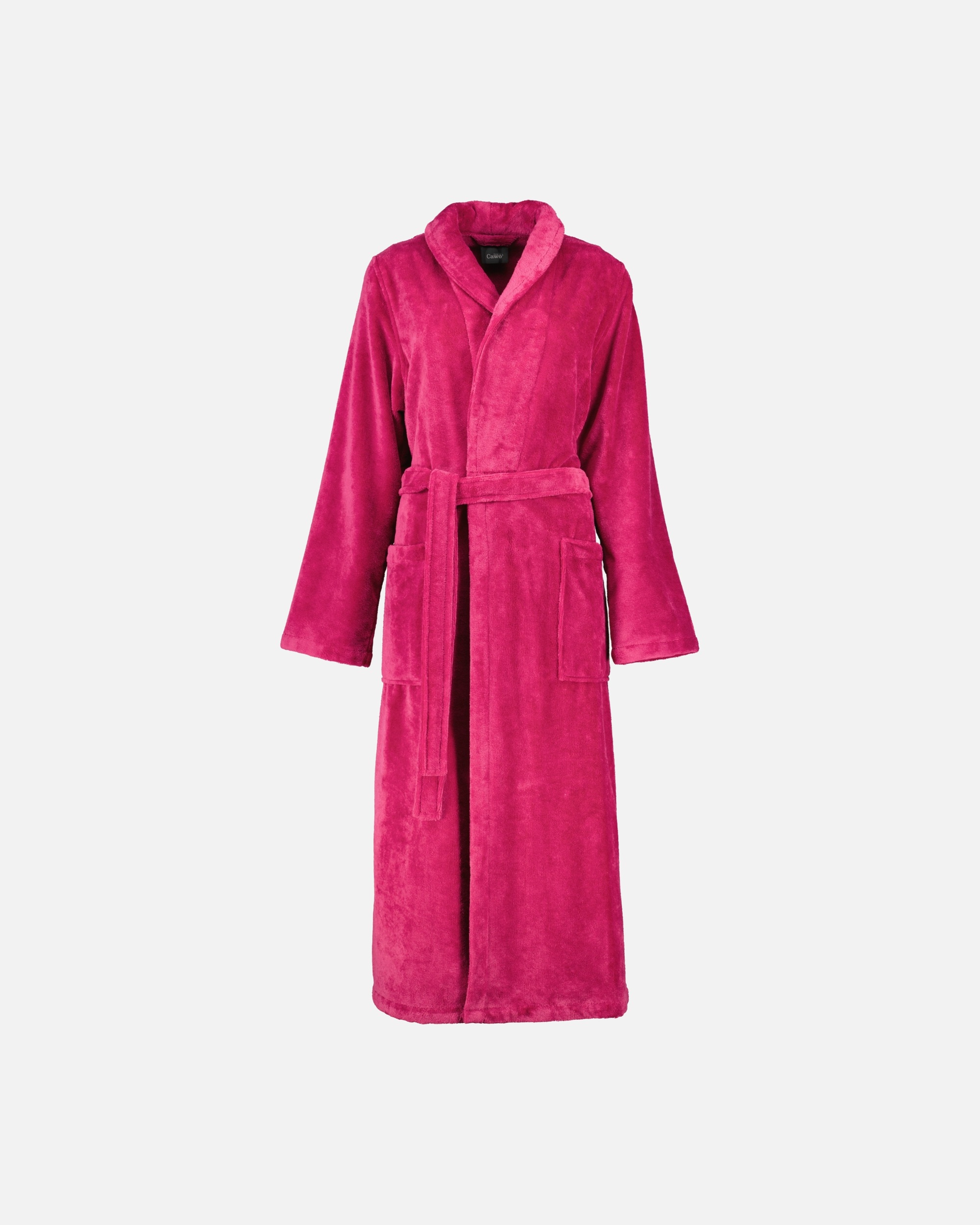 Bademantel für Weiblich Cawö Cawö Bademäntel Damen Schalkragen 806 beere - 22 L